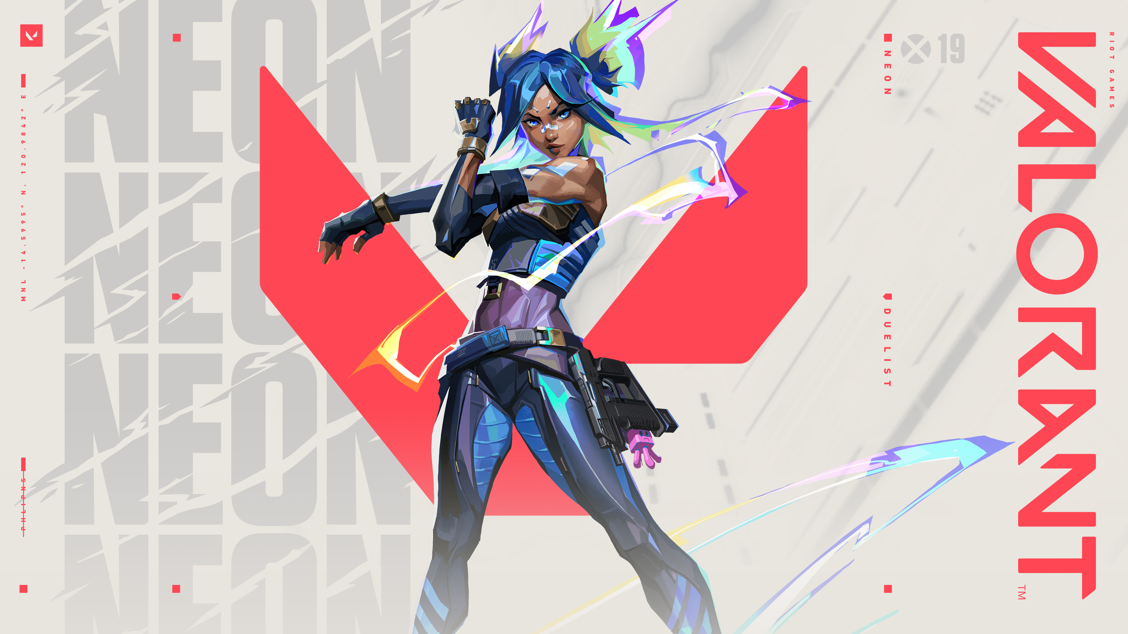Neon-themed Valorant guide, Ability breakdowns, Immersive storytelling, Pro tips, 3840x2160 4K Desktop