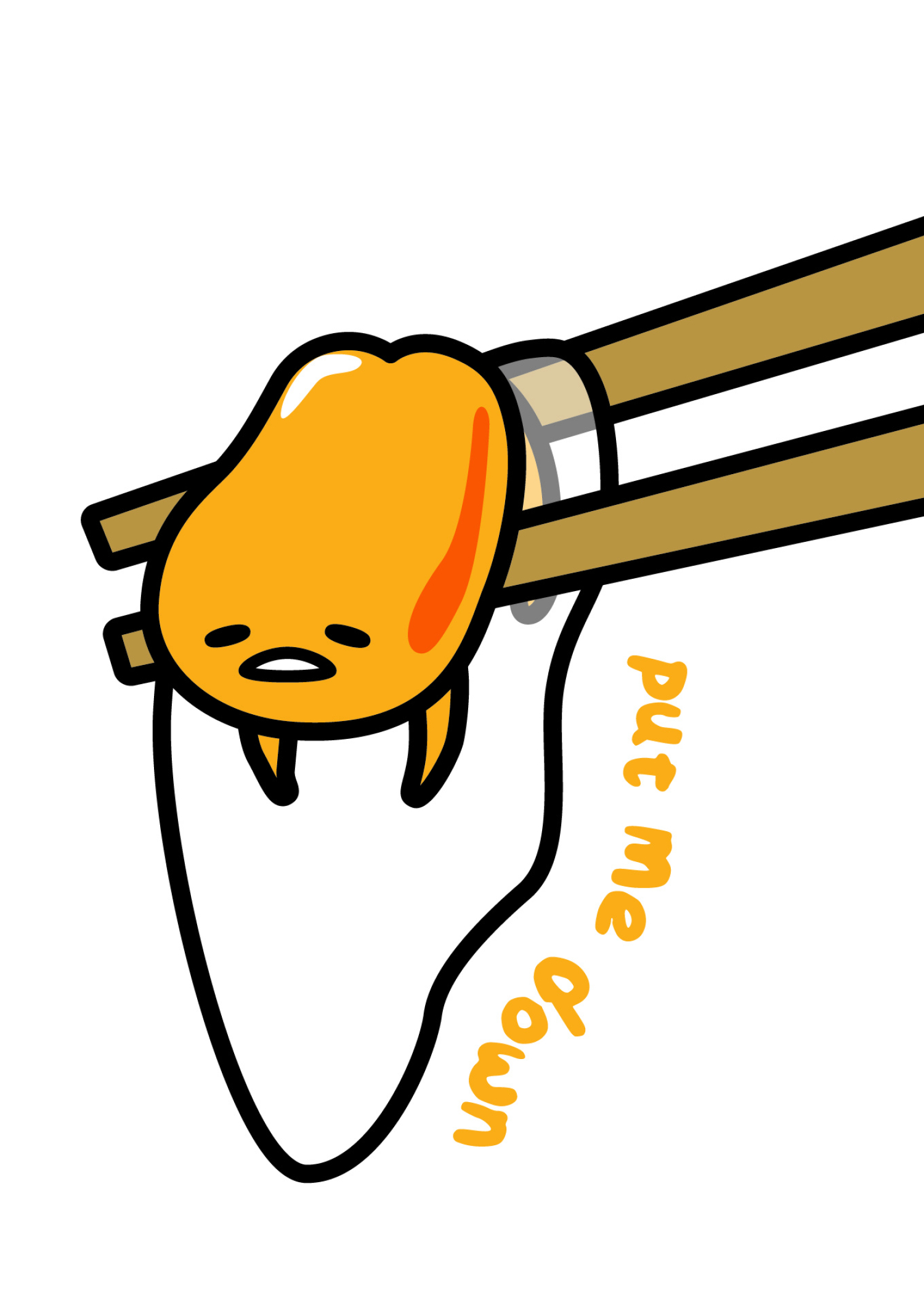Gudetama, Put Me Down, Eye on Design, 1500x2100 HD Phone