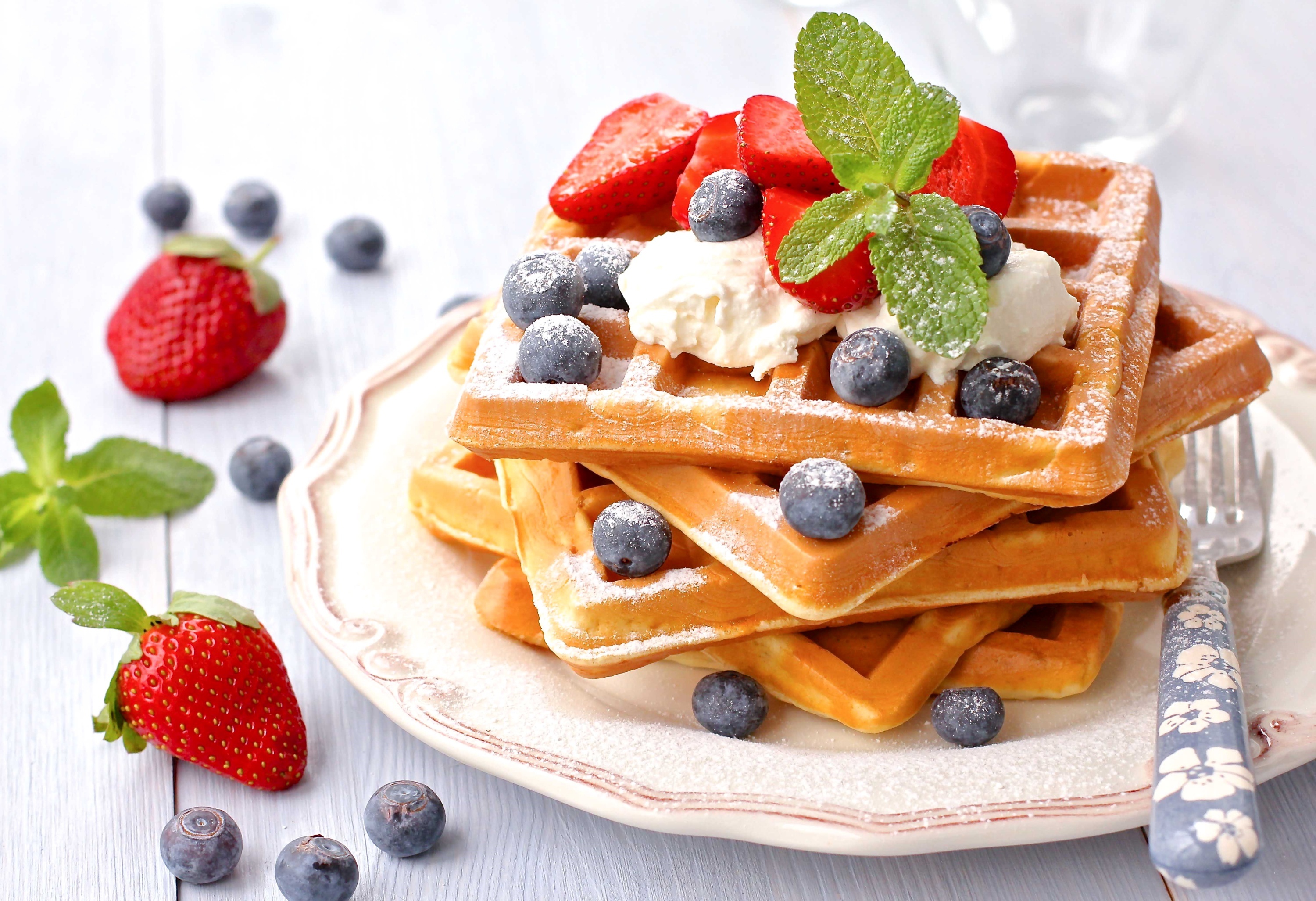 HD waffle wallpaper, Food photography, Appetizing treat, Crispy delight, 3000x2060 HD Desktop