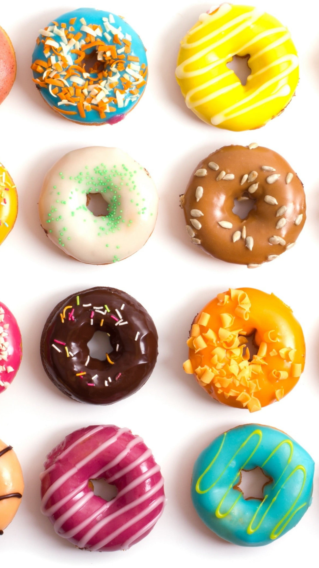 Assorted flavor doughnuts, Sweet and sprinkled, Mouthwatering food wallpaper, Delicious indulgence, 1080x1920 Full HD Phone