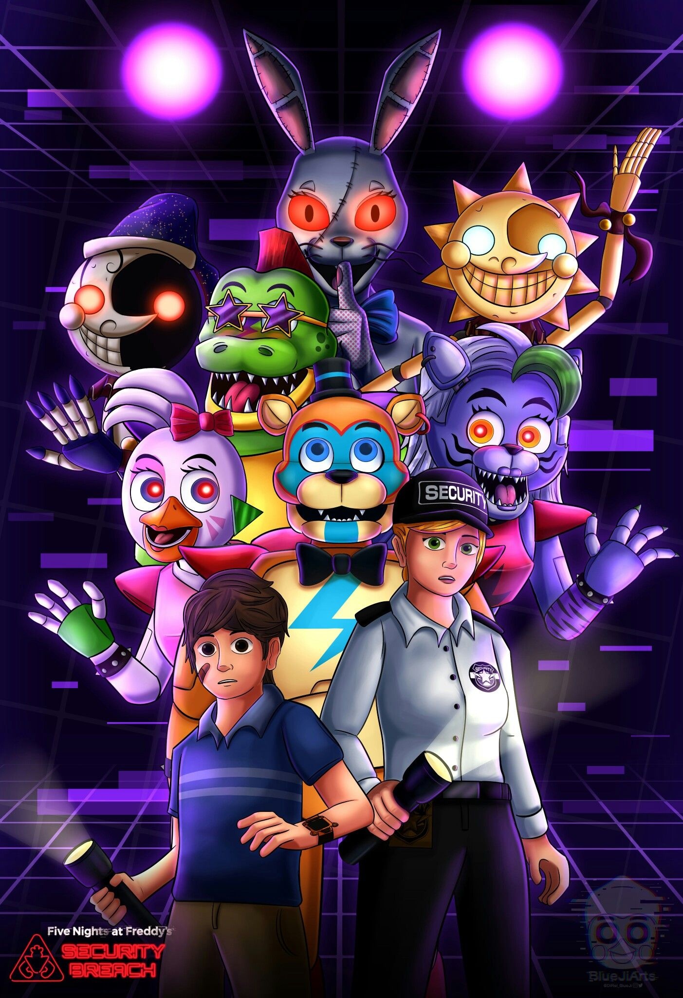 Glamrock Freddy, Gregory and Vanessa, Vanny, Montgomery Gator and Roxanne Wolf, Five Nights at Freddy's: Security Breach, HD Phone wallpaper