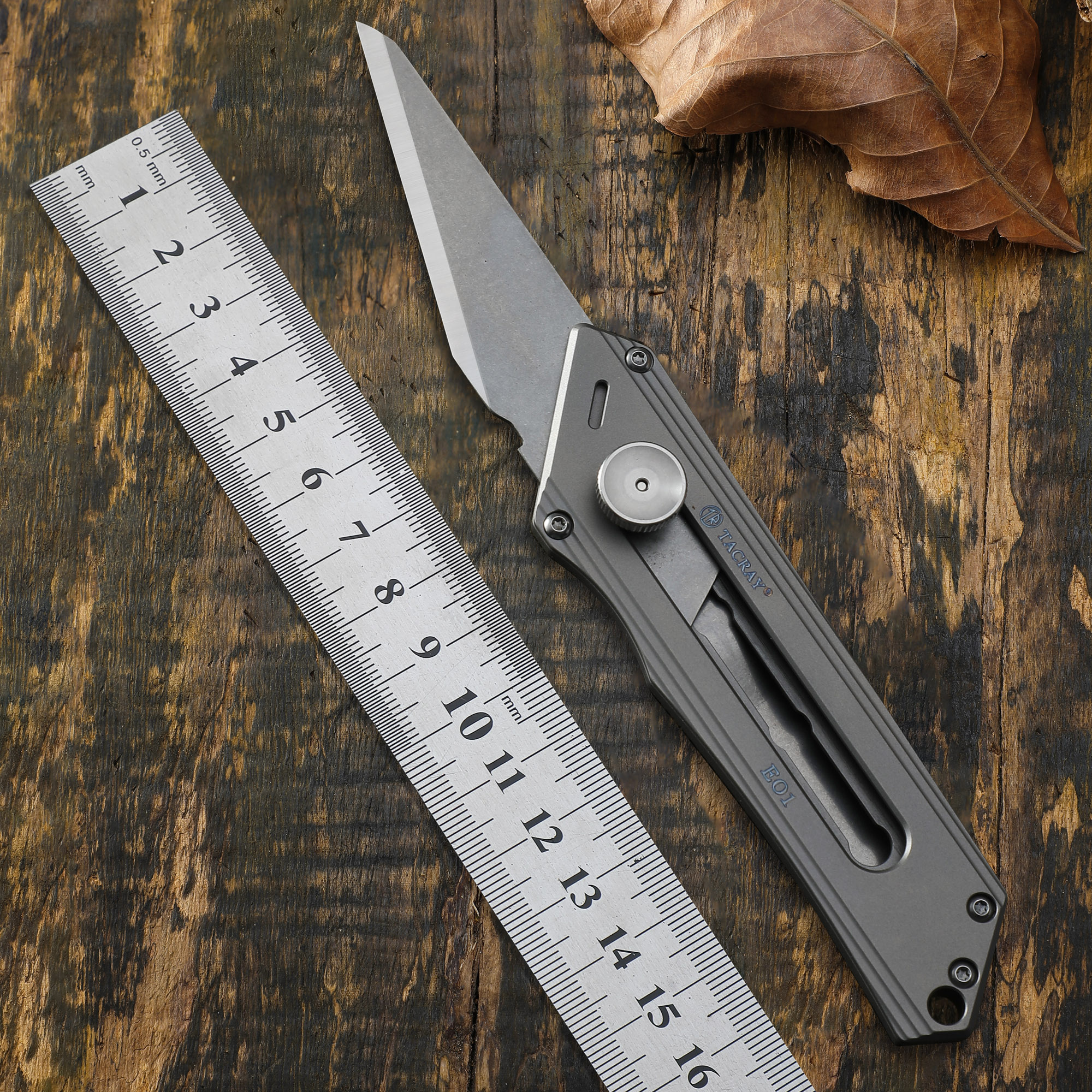 Titanium handle, Stainless steel blade, Utility knife, Outdoor EDC tool, 2000x2000 HD Phone