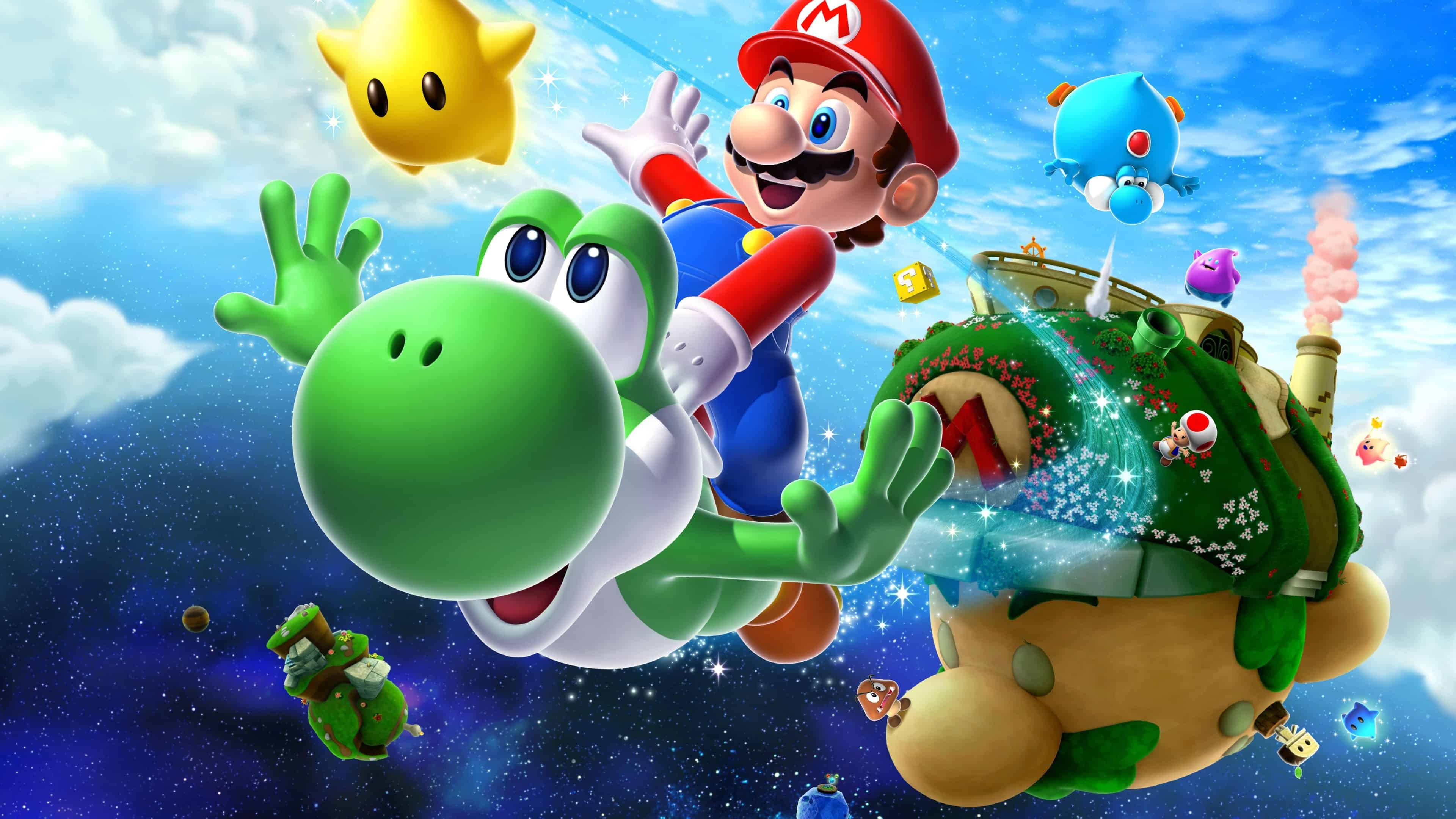 Super Mario Galaxy 2, UHD 4K wallpaper, Gaming backgrounds, Mario adventure, 3840x2160 4K Desktop