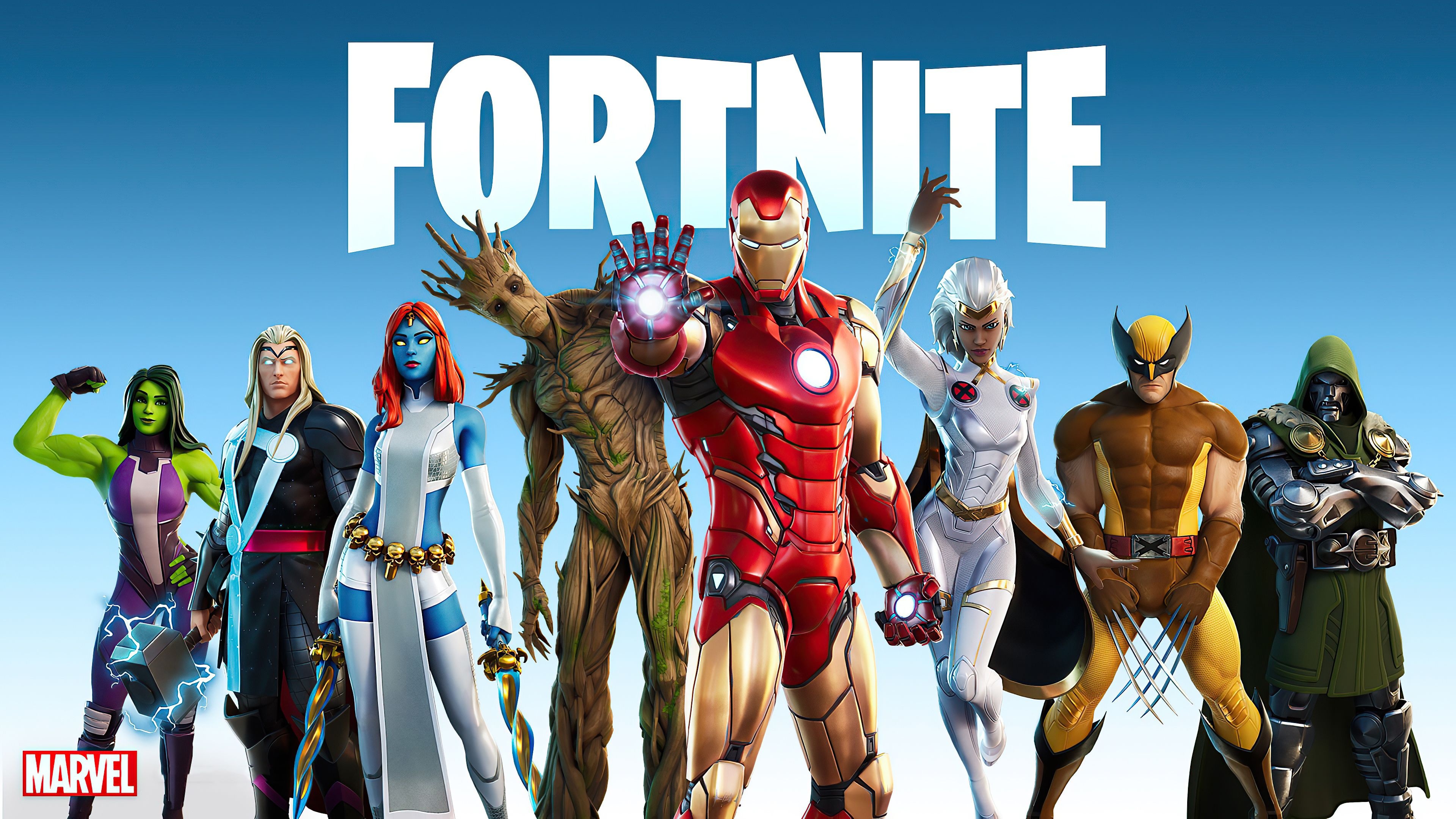 Epic Games, Inc., Gaming icons, Fortnite season 4, Chapter 2, 3840x2160 4K Desktop