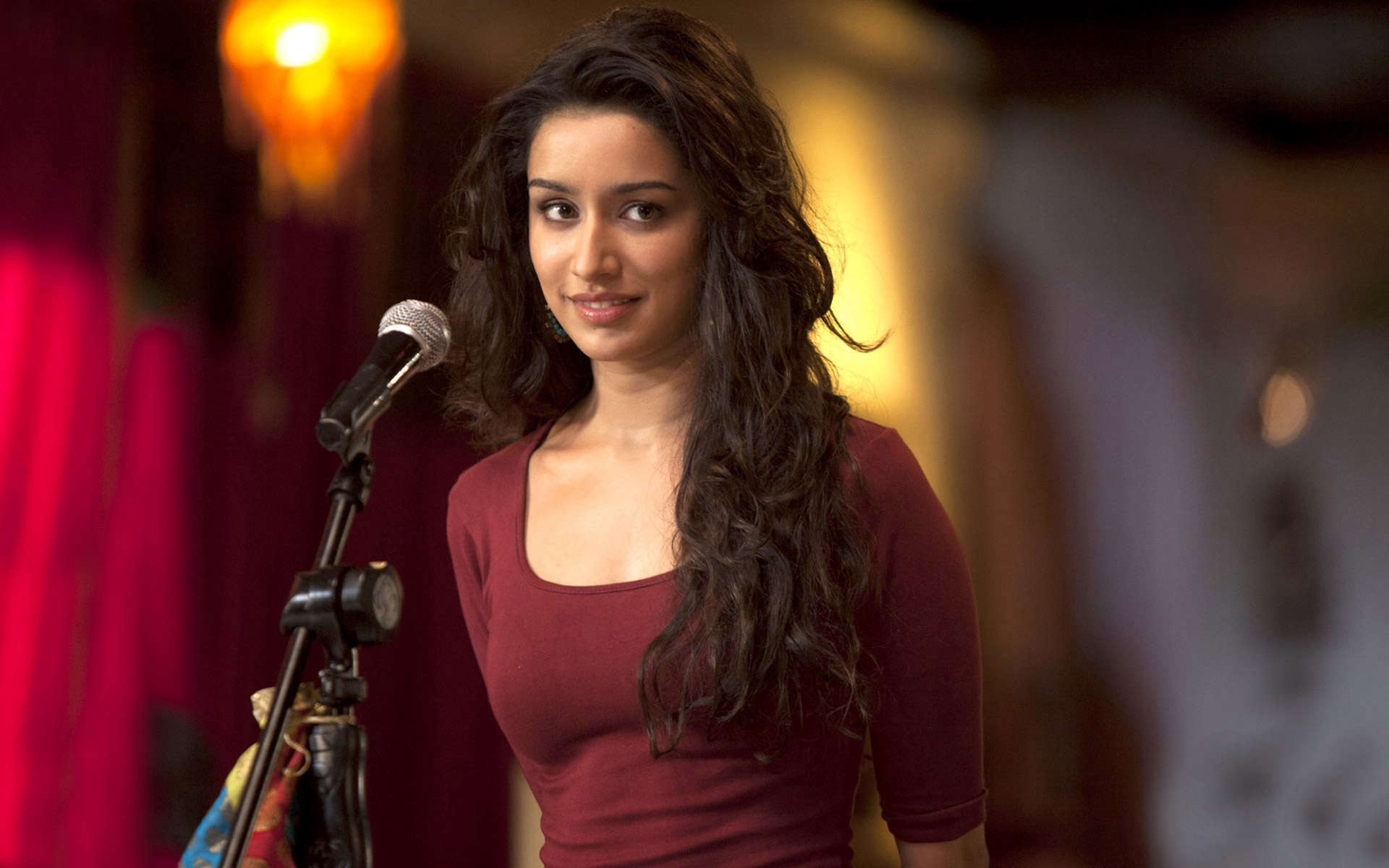 Shraddha Kapoor, Aashiqui 2, stage microphone, HD Desktop wallpaper