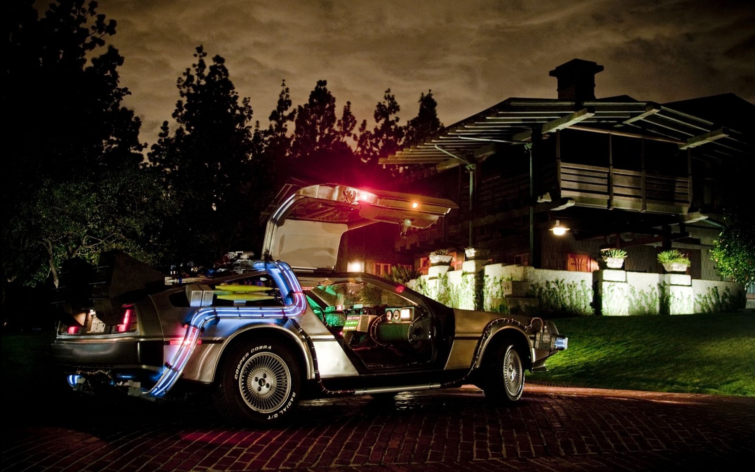 DeLorean DMC-12, Back to the Future, Time machine, HD wallpapers, 2560x1600 HD Desktop