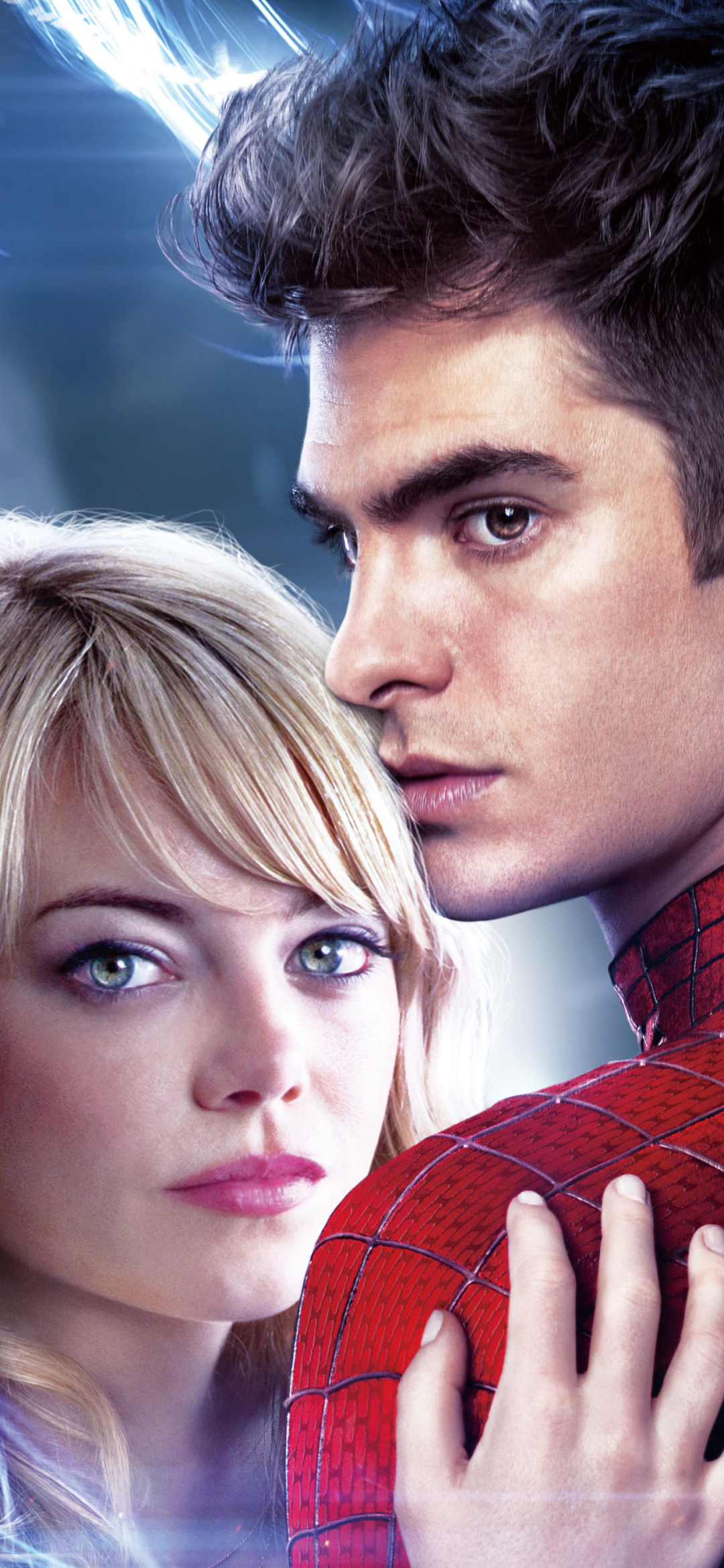 Andrew Garfield as Peter Parker, Emma Stone as Gwen Stacy, Spider-Man suit, HD Phone wallpaper