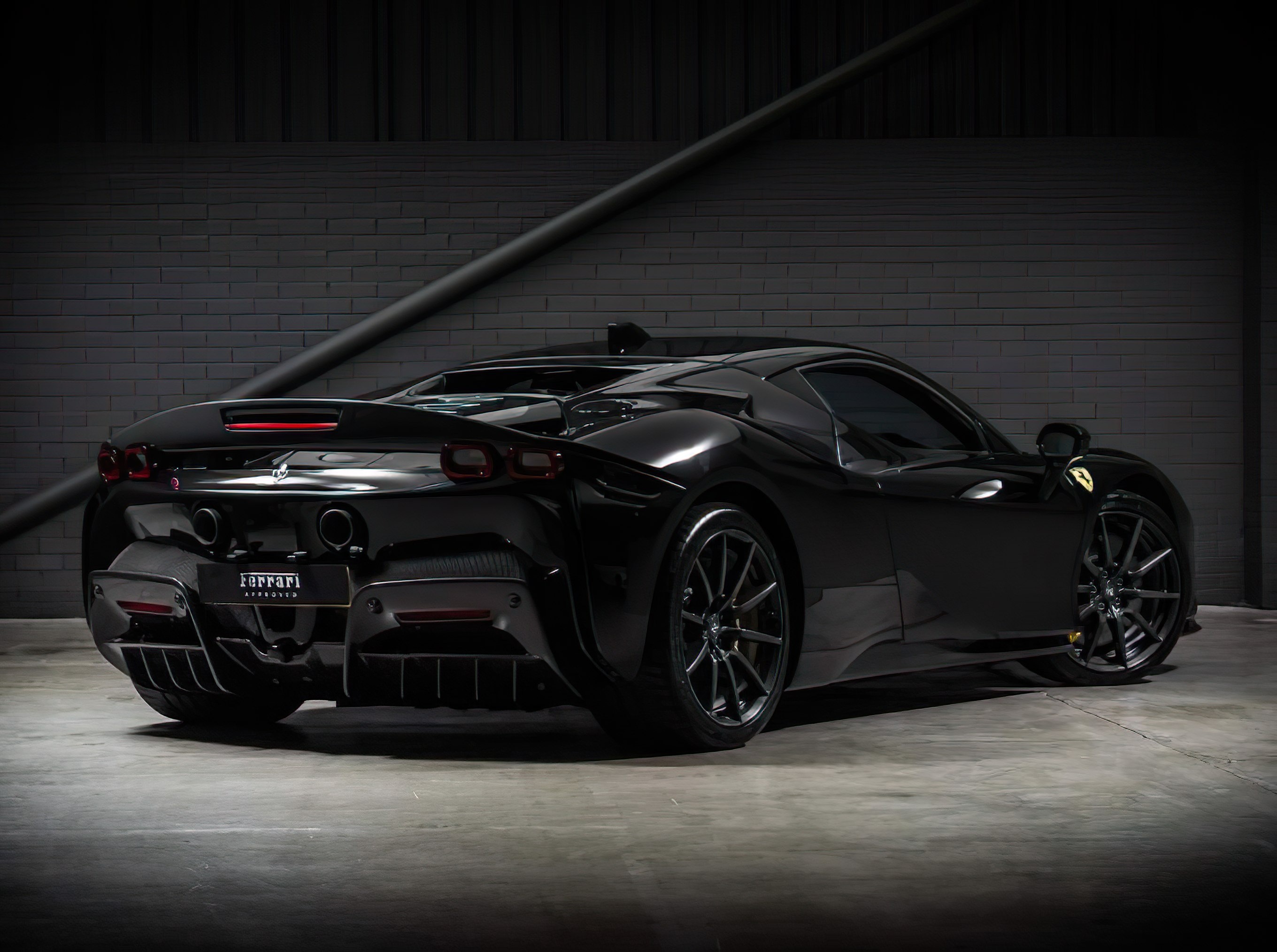 Ferrari SF90, Blacked out beauty, Striking design, Cars club, 2720x2030 HD Desktop