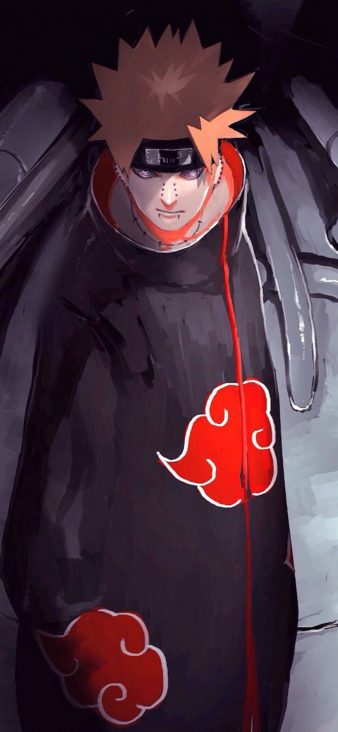 Pain Deva Path, Akatsuki cloak, Rinnegan, HD Phone wallpaper