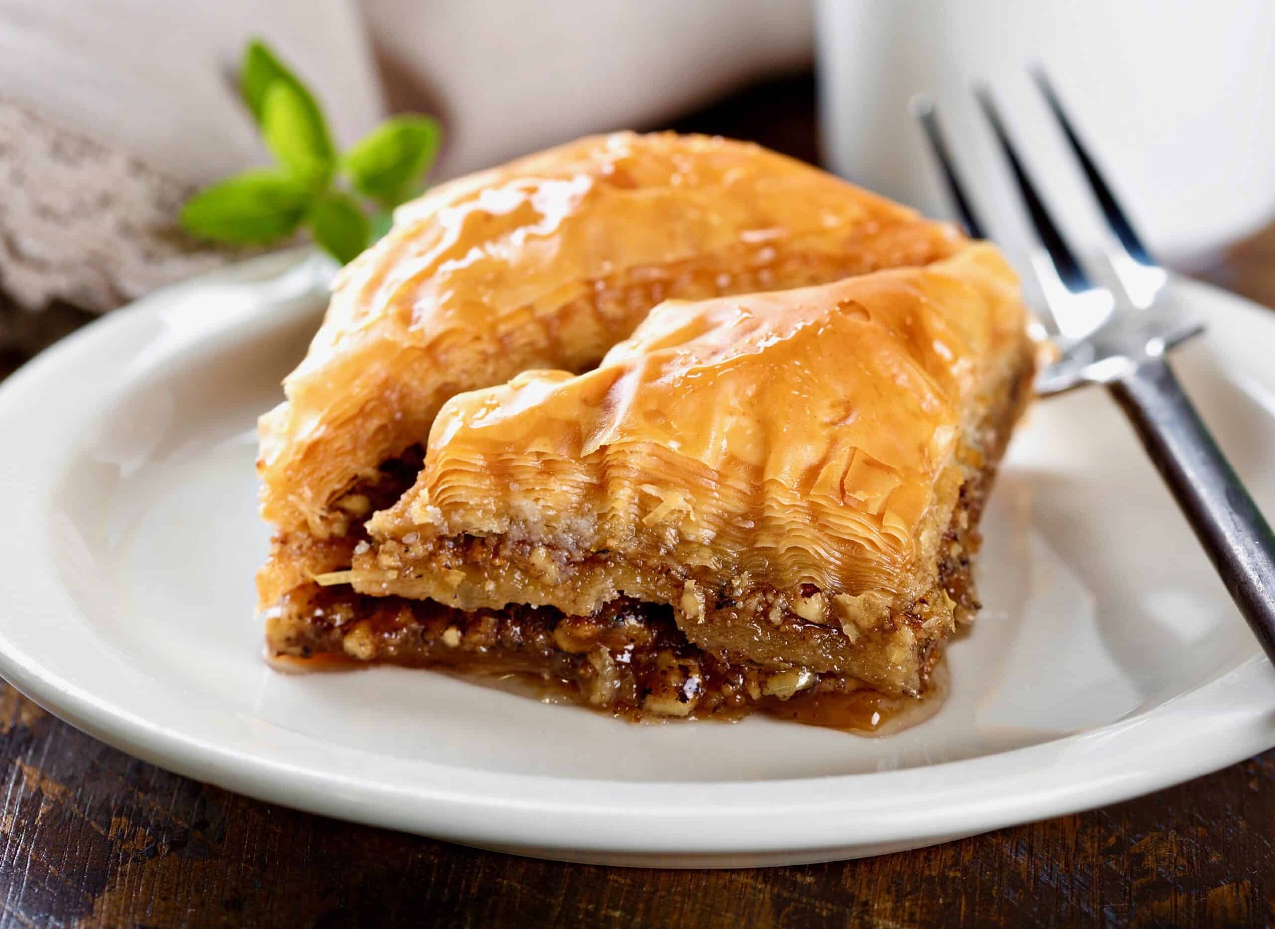 Traditional Greek baklava, Walnuts, Honey, My Greek dish, 2560x1870 HD Desktop
