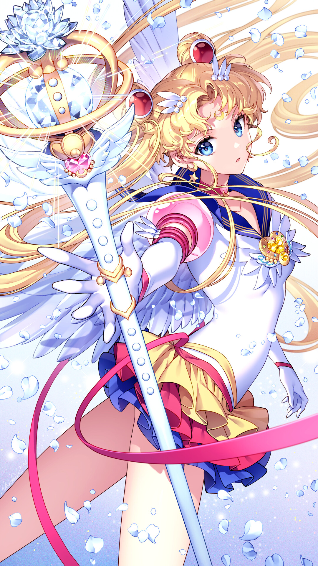 Sailor Moon Eternal, Aesthetic artwork, ShuuShuu gallery, Captivating fan creations, 1080x1920 Full HD Phone