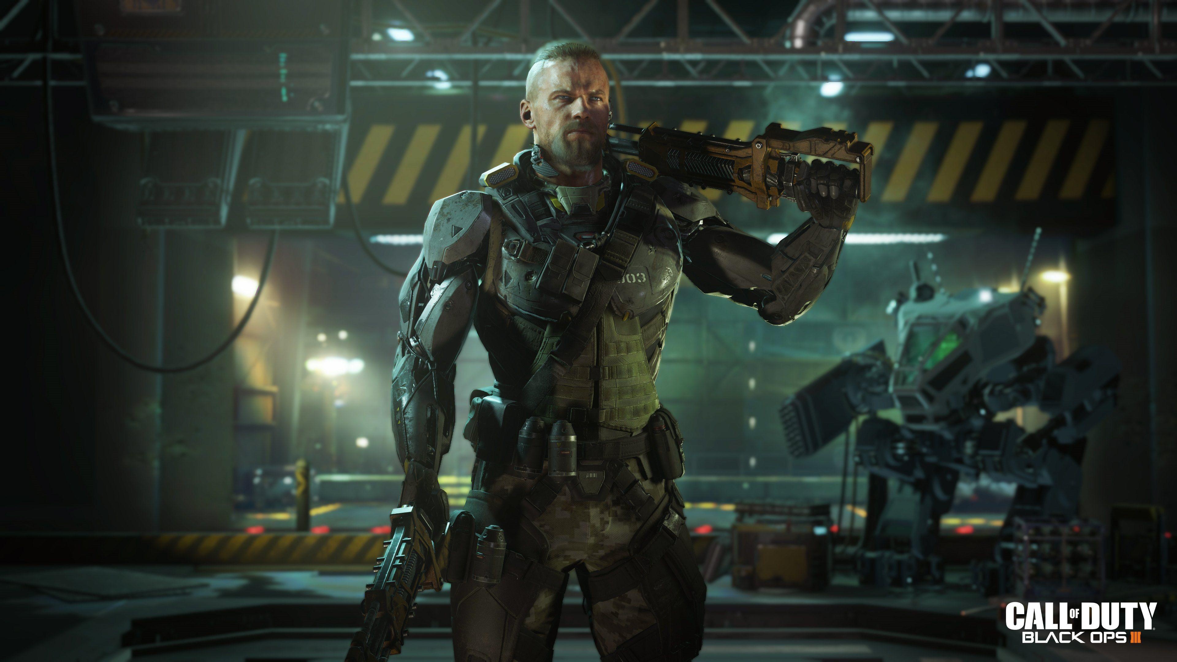 Commander John Taylor, Call of Duty: Black Ops III, Cybernetic exoskeleton armor, 4K Desktop wallpaper
