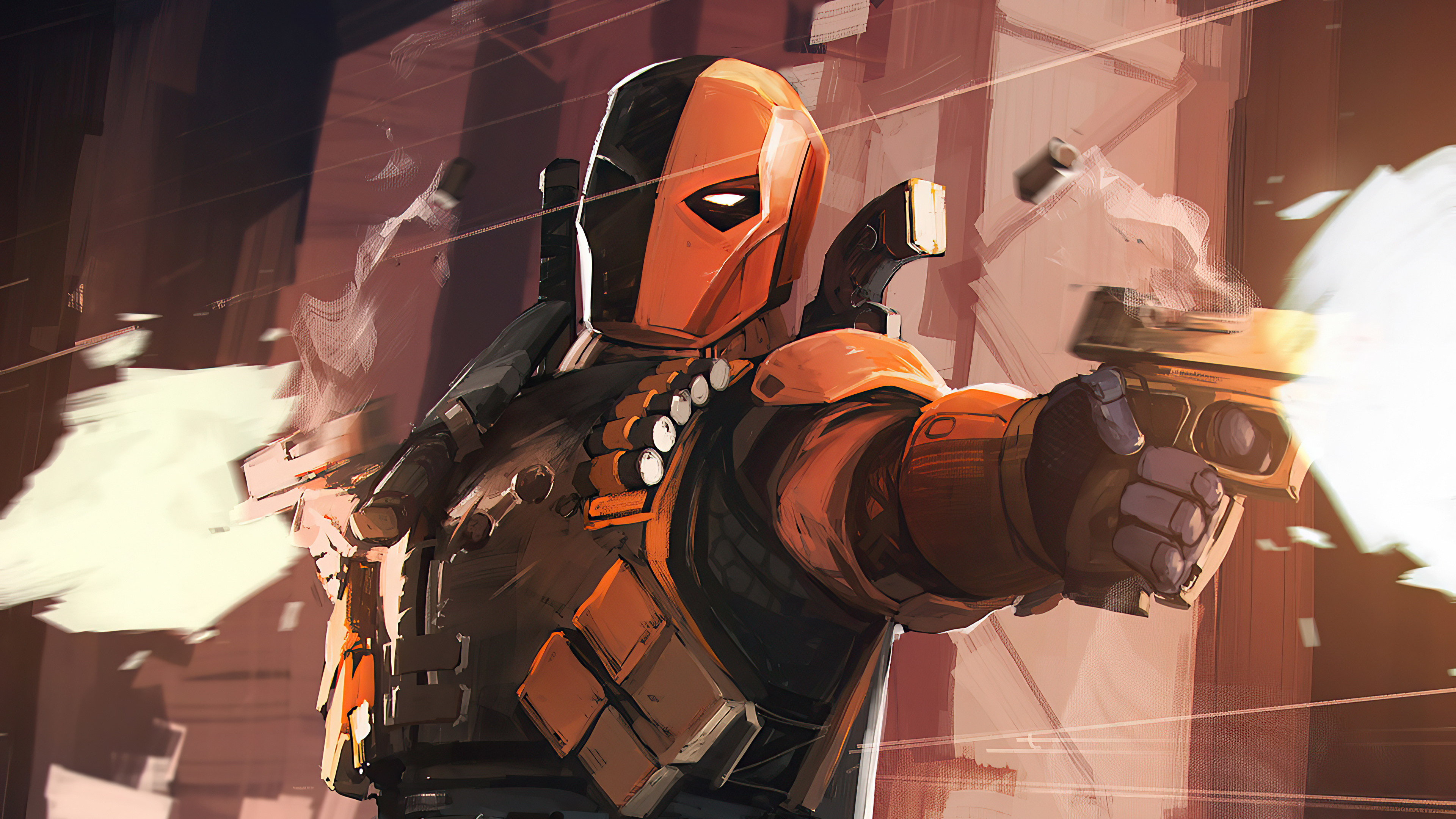 Deathstroke, 4K resolution, Ultra HD, Dark background, 3840x2160 4K Desktop