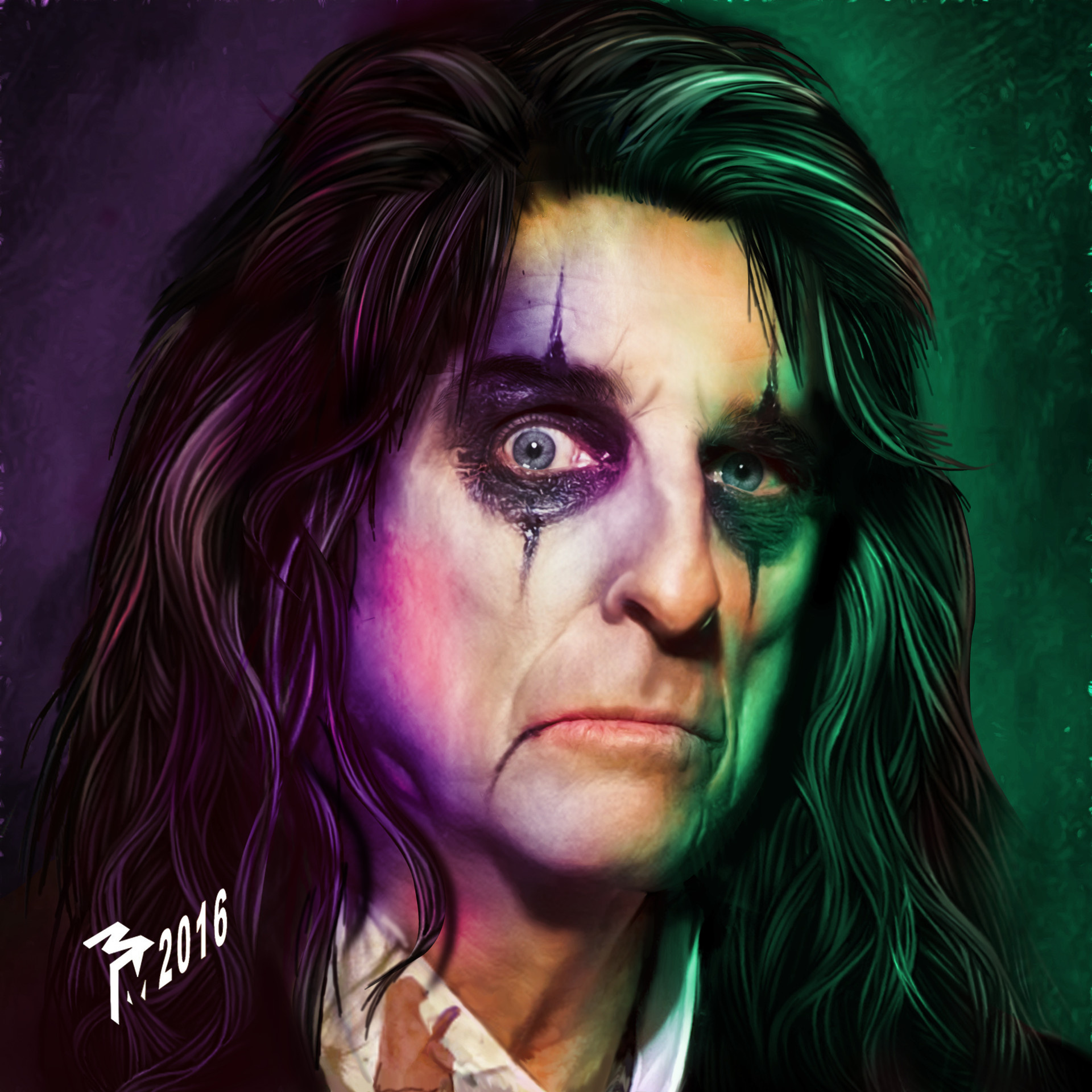 Alice Cooper, Impressive artstation portfolio, Inspiring artwork, Alice Cooper's artistic talent, 1920x1920 HD Phone