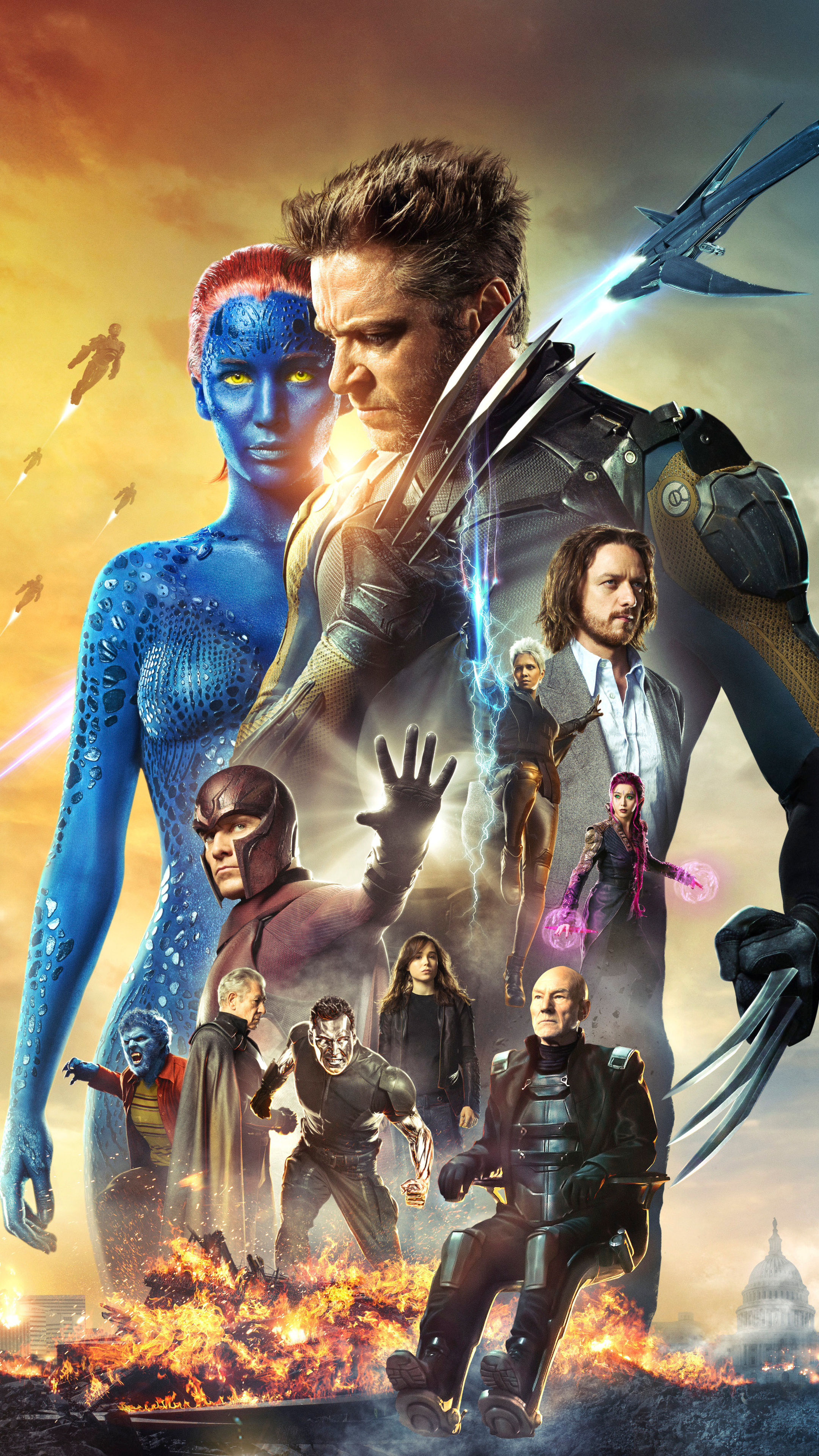 X-Men: Days of Future Past, Movie Poster Wallpaper, 2160x3840 4K Phone