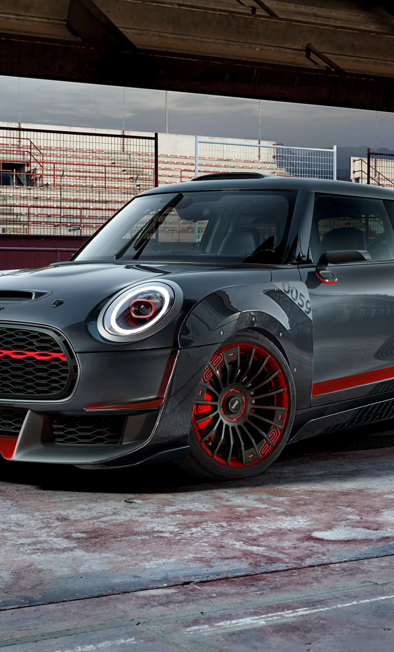 Black red lines, Mini Cooper, iPhone 6 Plus, 1280x2120 HD Phone