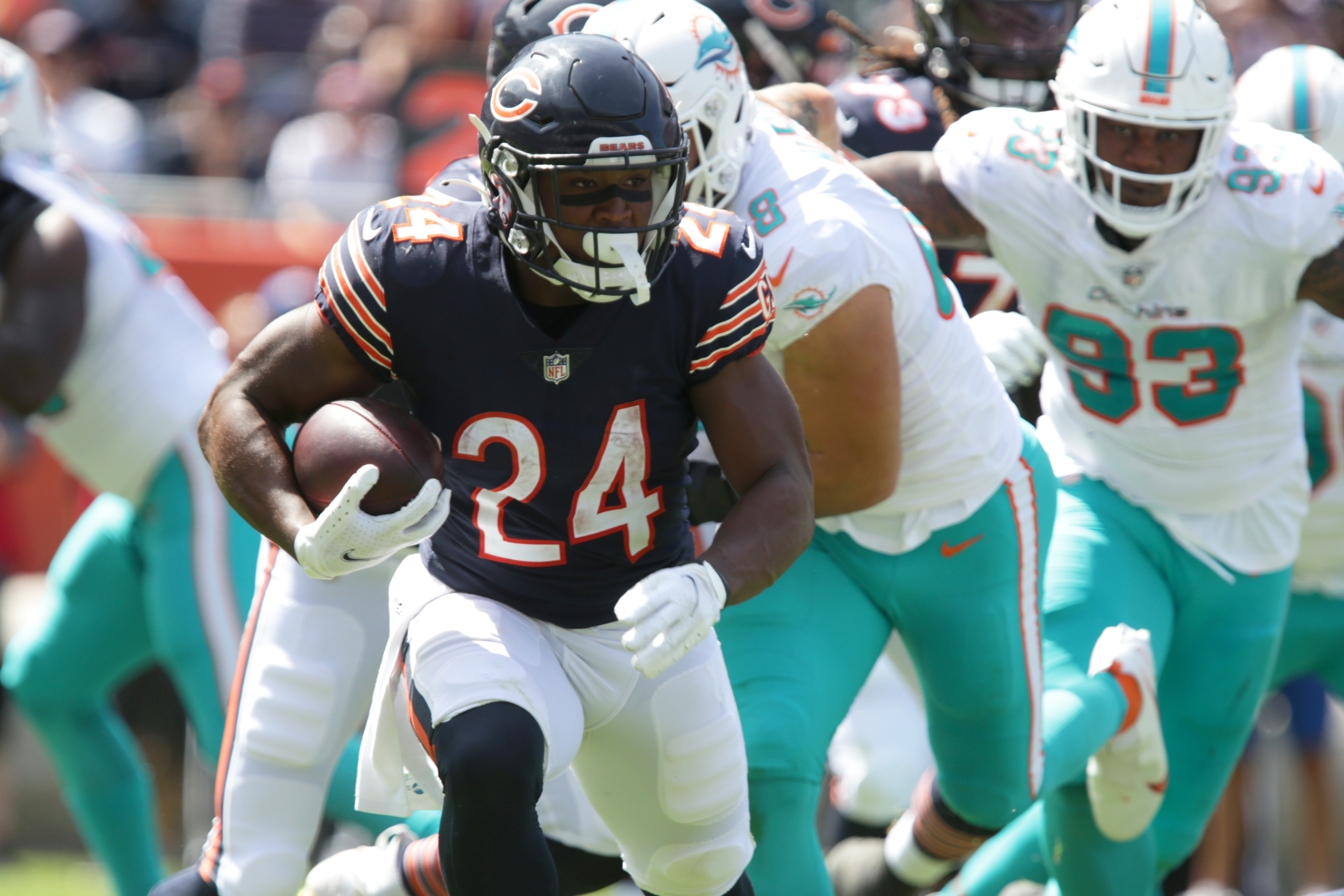 Chicago Bears, Khalil Herbert, Rookie running back, Potential star, 3200x2140 HD Desktop