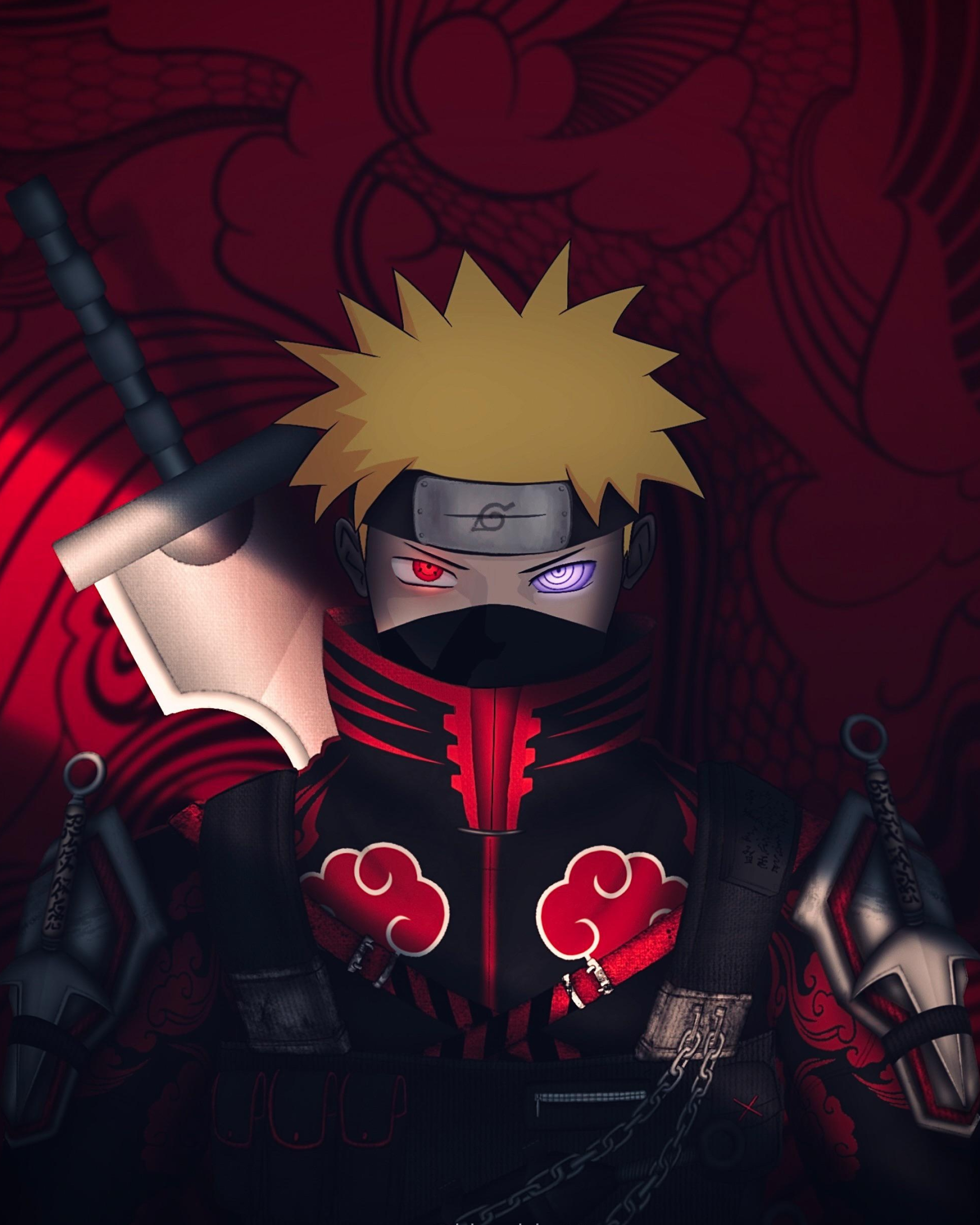 Naruto Uzumaki, Kubikiribocho, Akatsuki cloud cloak, HD Phone wallpaper