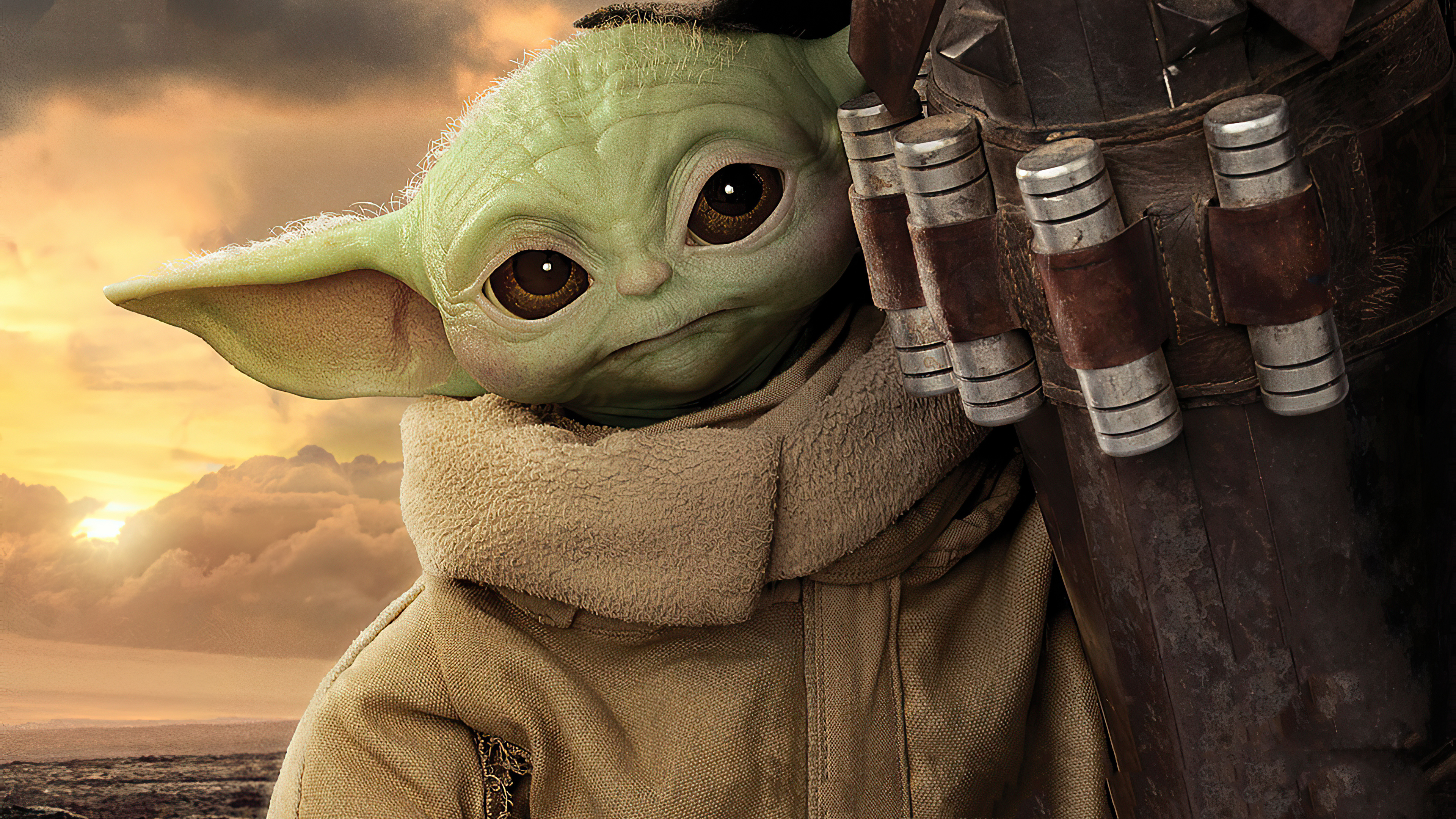 Din Grogu, Yoda (Star Wars) Wallpaper, 3840x2160 4K Desktop