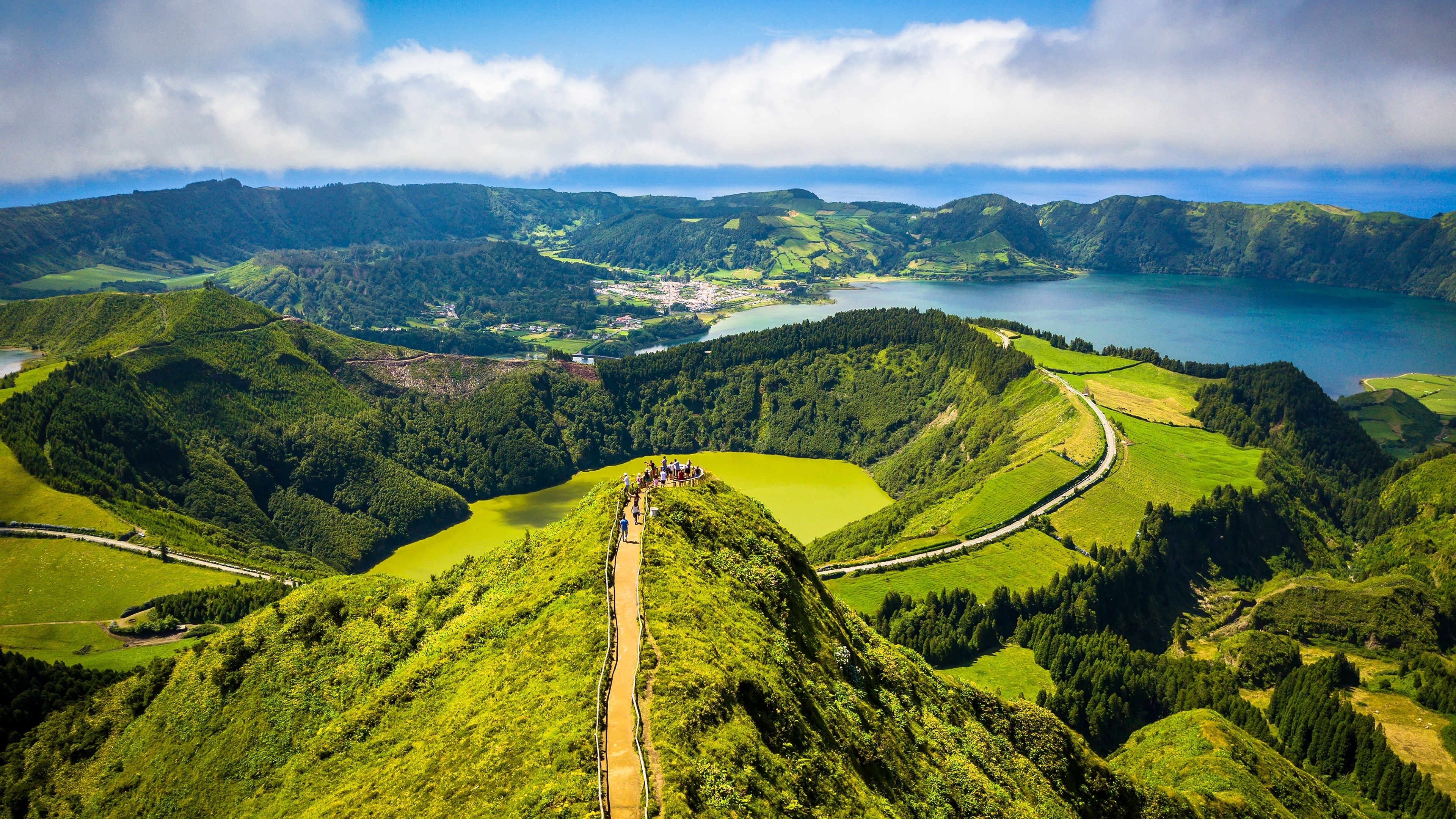 Aerial perspective, Green hills panorama, Widescreen wallpaper, Stunning imagery, 3840x2160 4K Desktop