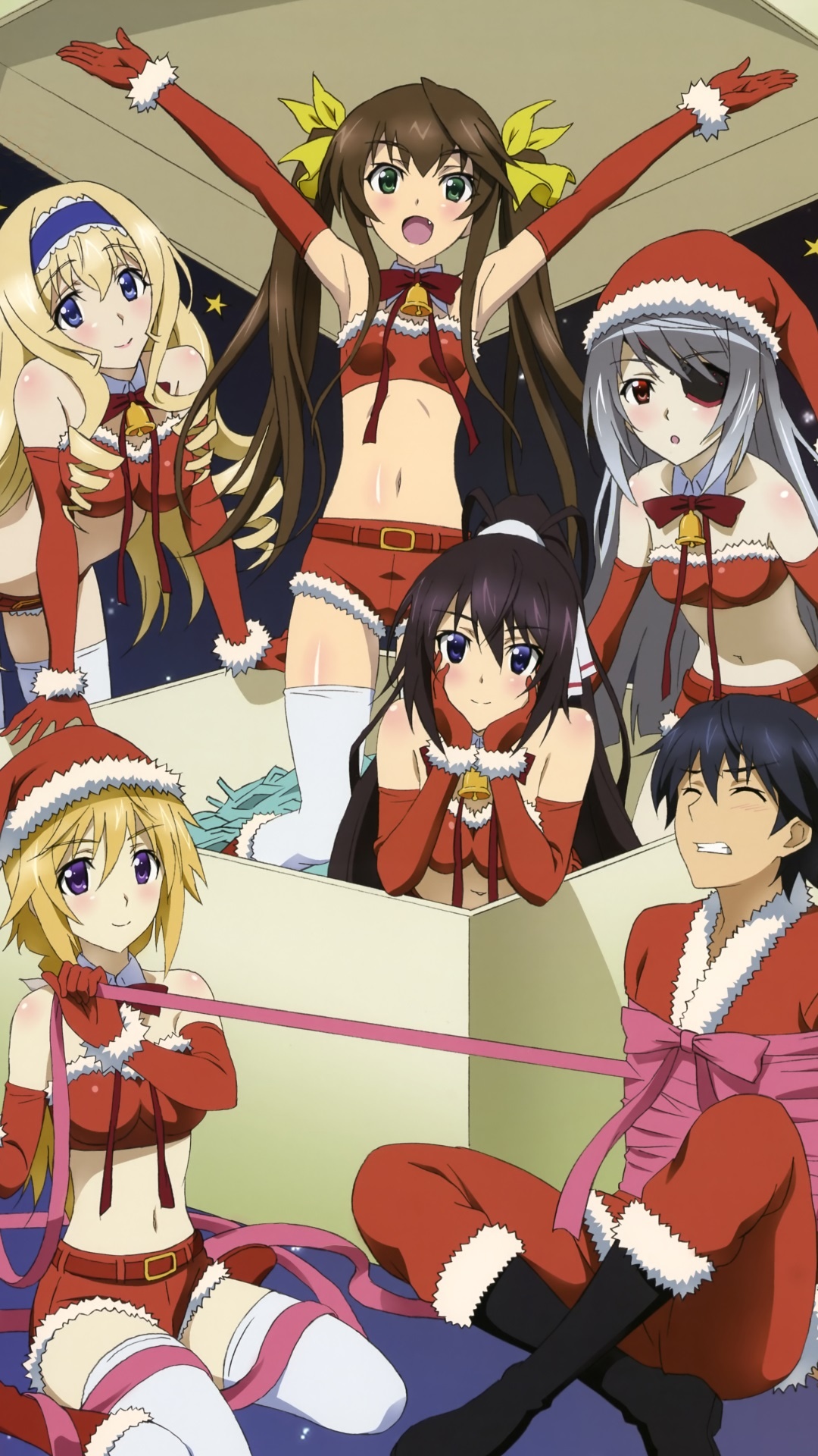 Christmas, Infinite Stratos Wallpaper, 1080x1920 Full HD Phone