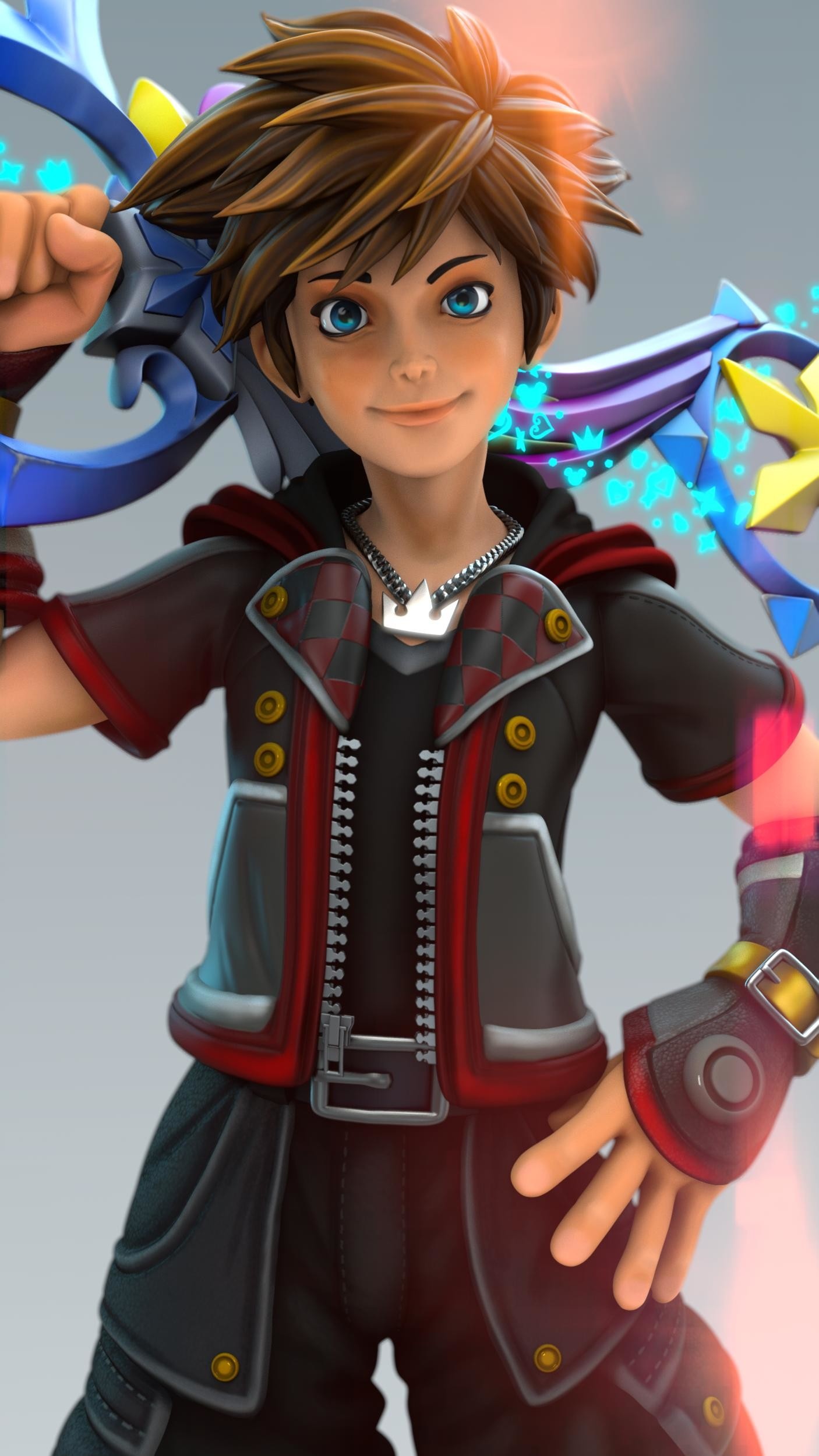 Ranyert Thegakabox, Sora from Kingdom Hearts III, Fanart illustration, Game character, 1410x2500 HD Phone
