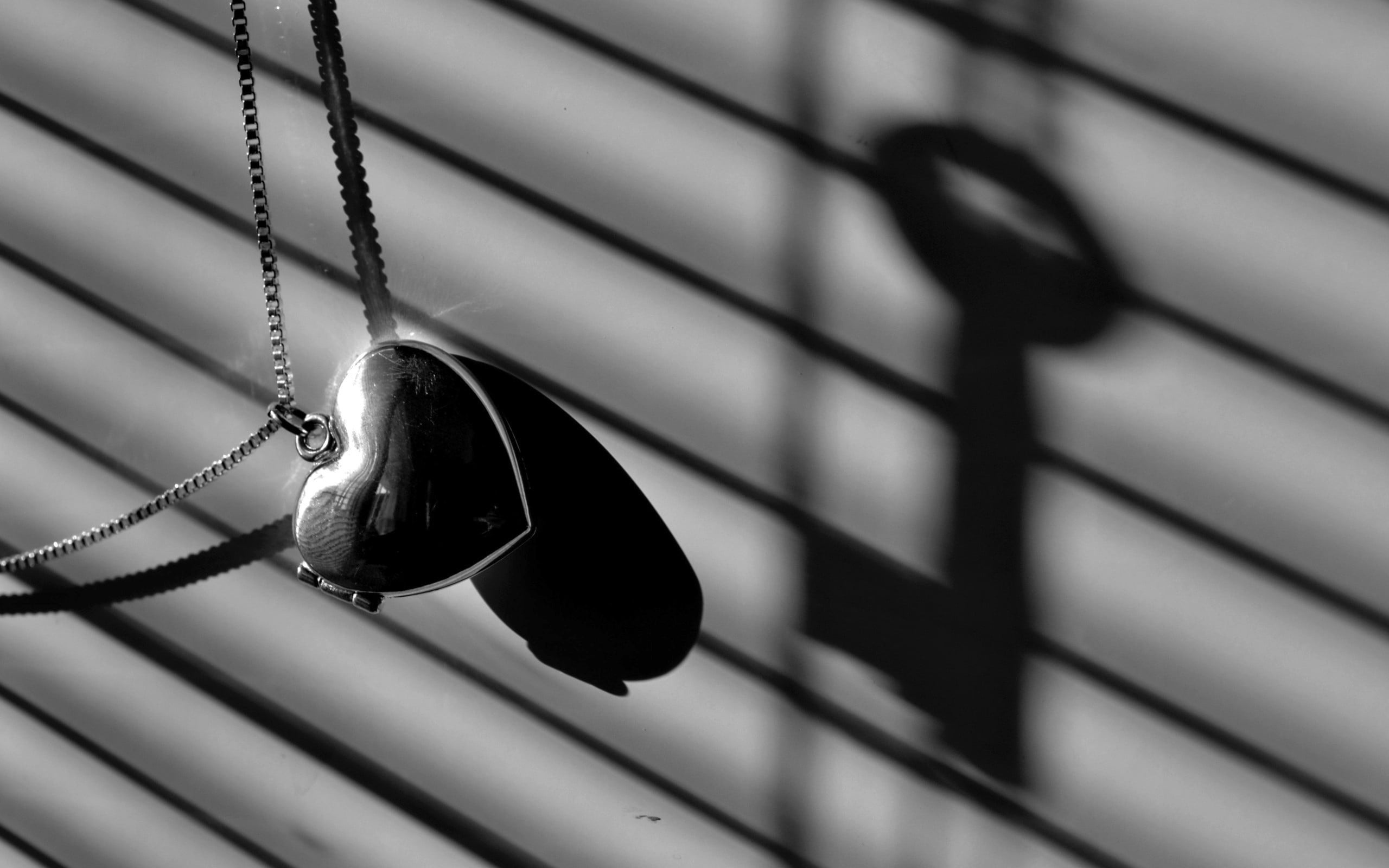 Silver heart locket, photograph, HD wallpaper, sentimental value, 2560x1600 HD Desktop
