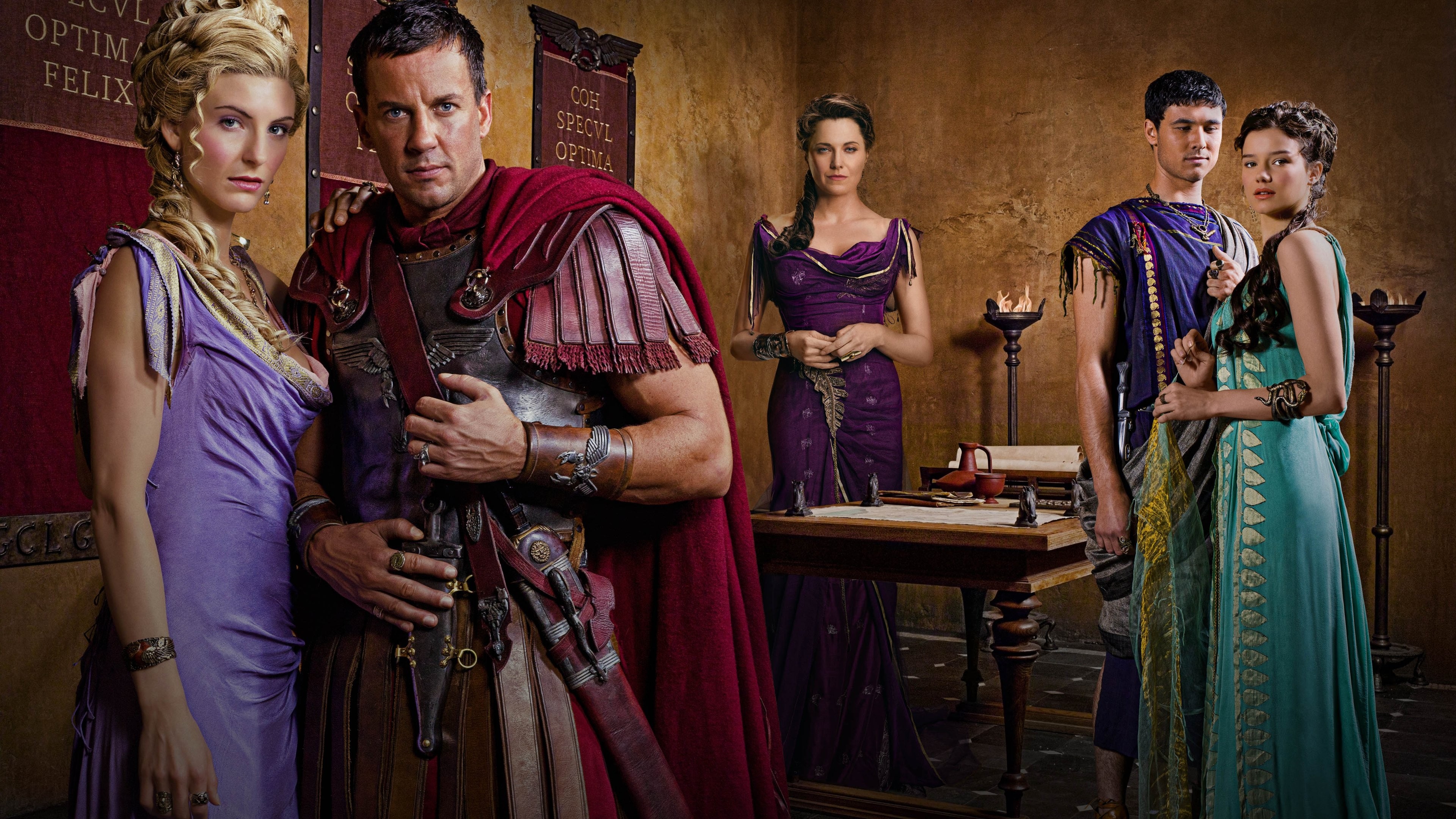 Download wallpapers, Spartacus Vengeance, Liam McIntyre, Lucy Lawless, 3840x2160 4K Desktop