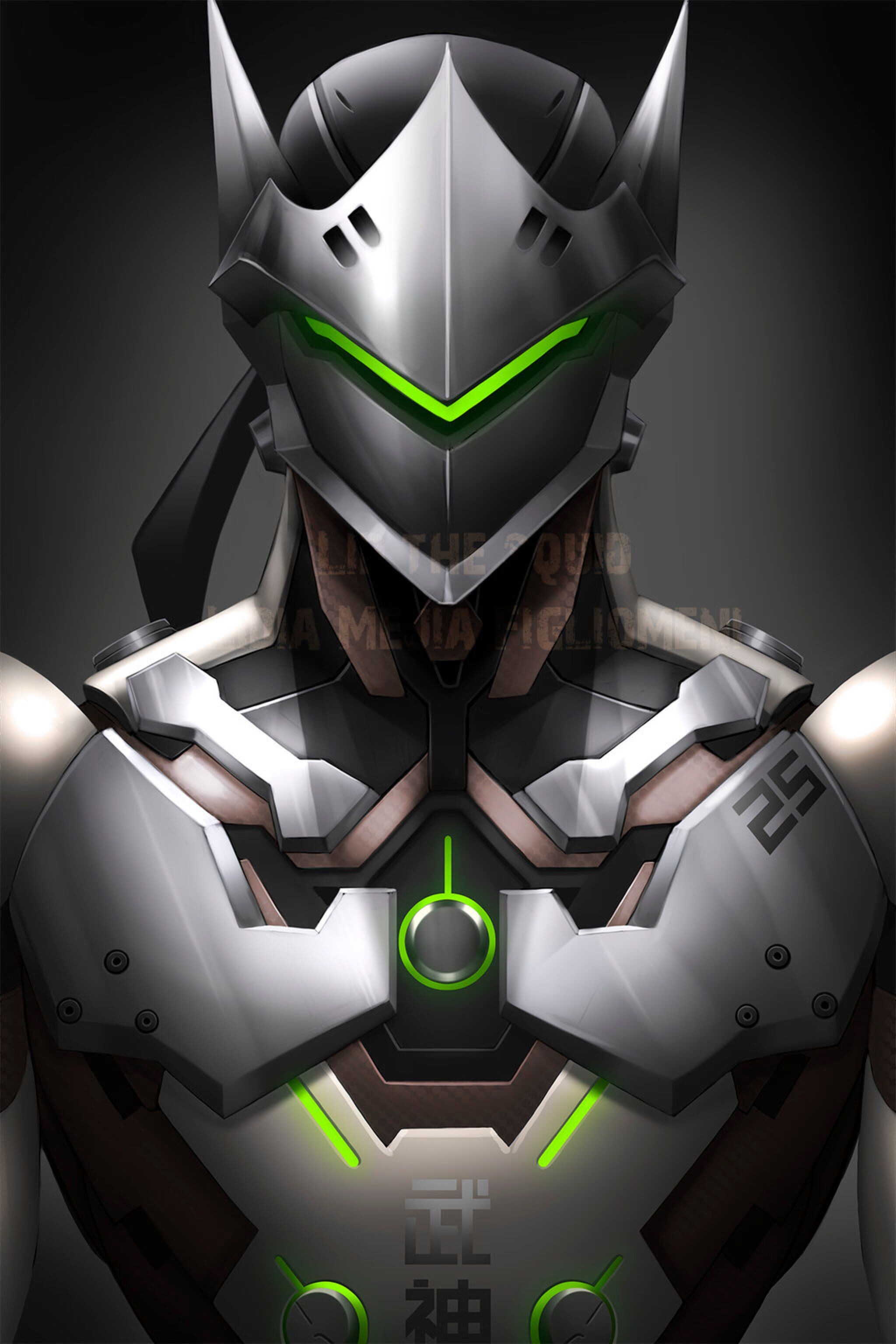 Genji fan art, Overwatch character, Talented artist, 2050x3080 HD Phone