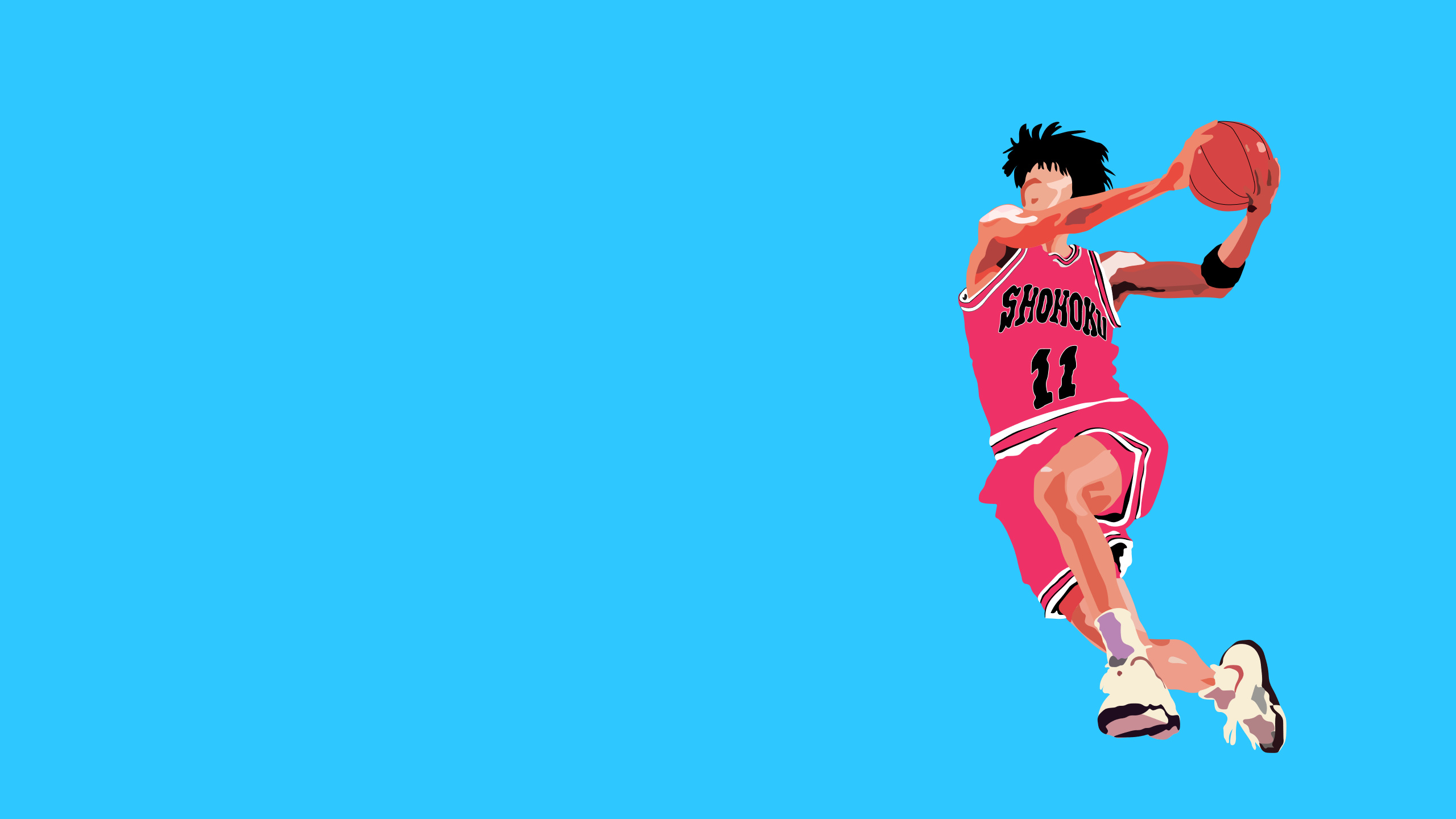Kaede Rukawa, Shohoku 11 jersey, basketball, HD Desktop wallpaper
