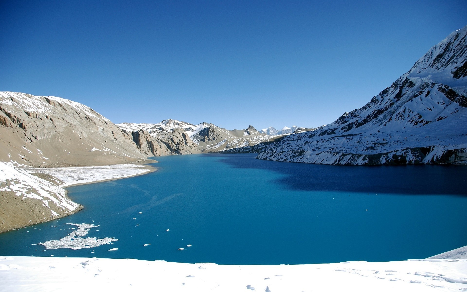 Tilicho Lake, Snow leopard trek, 1920x1200 HD Desktop