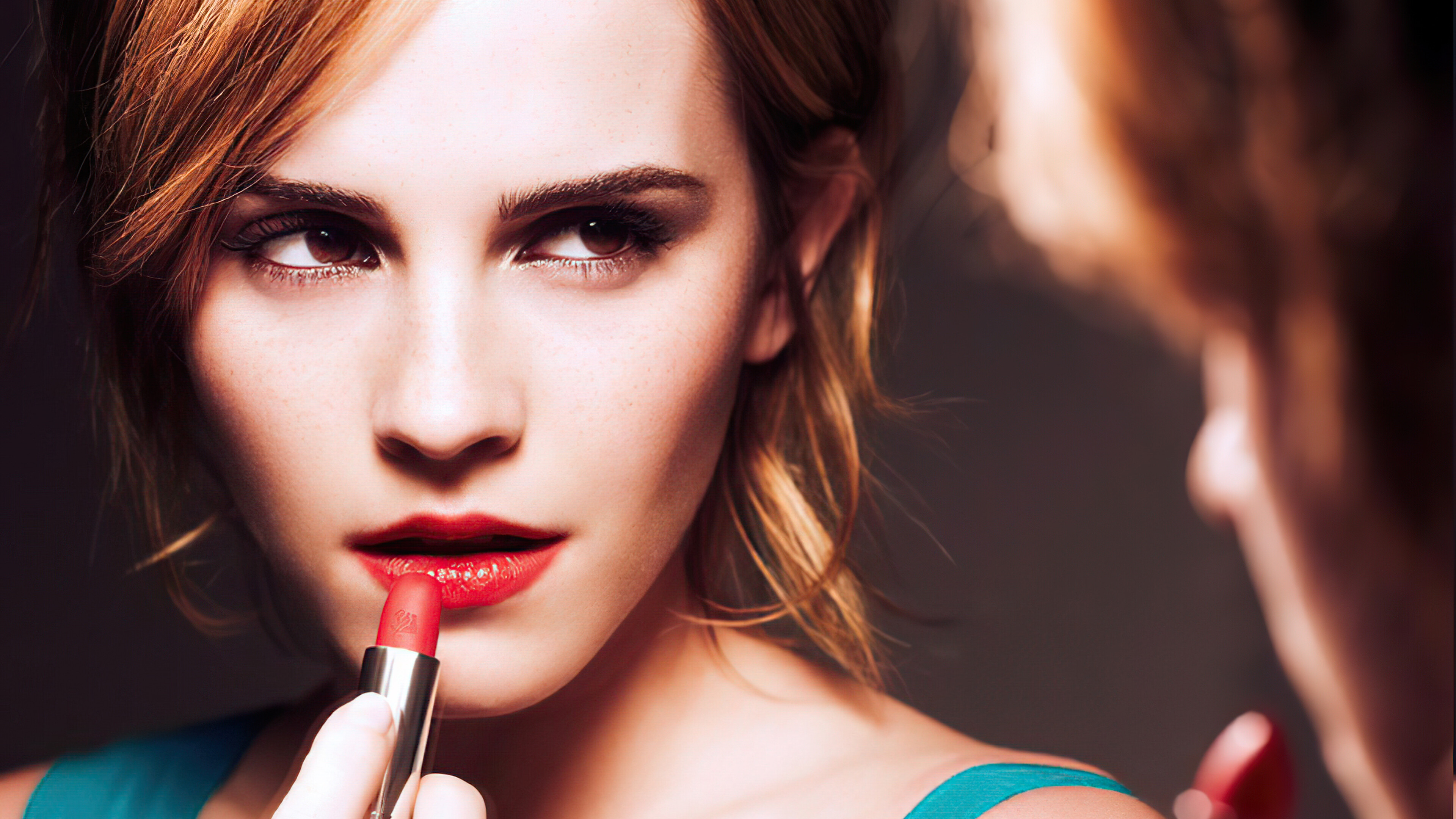 Lipstick, Emma Watson, Lipstick HD wallpapers, 3840x2160 4K Desktop