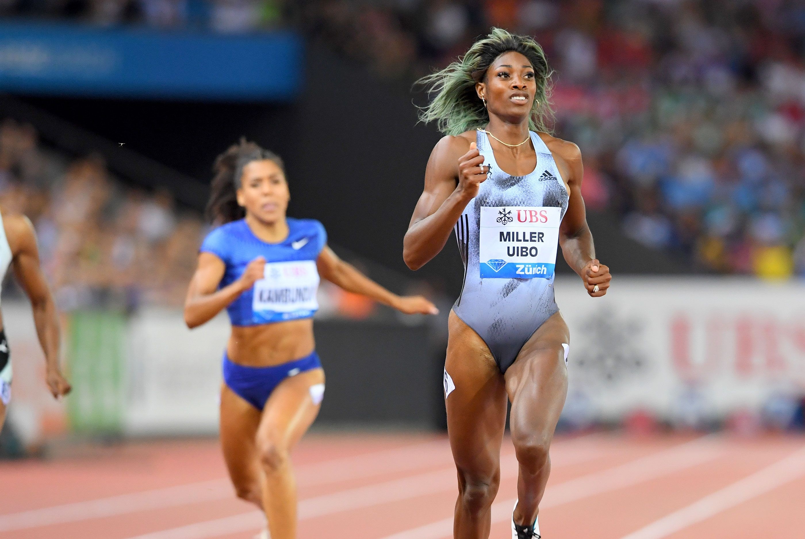 Shaunae Miller-Uibo, Fraser Pryce rivalry, Paris meet anticipation, World Athletics preview, 2800x1880 HD Desktop