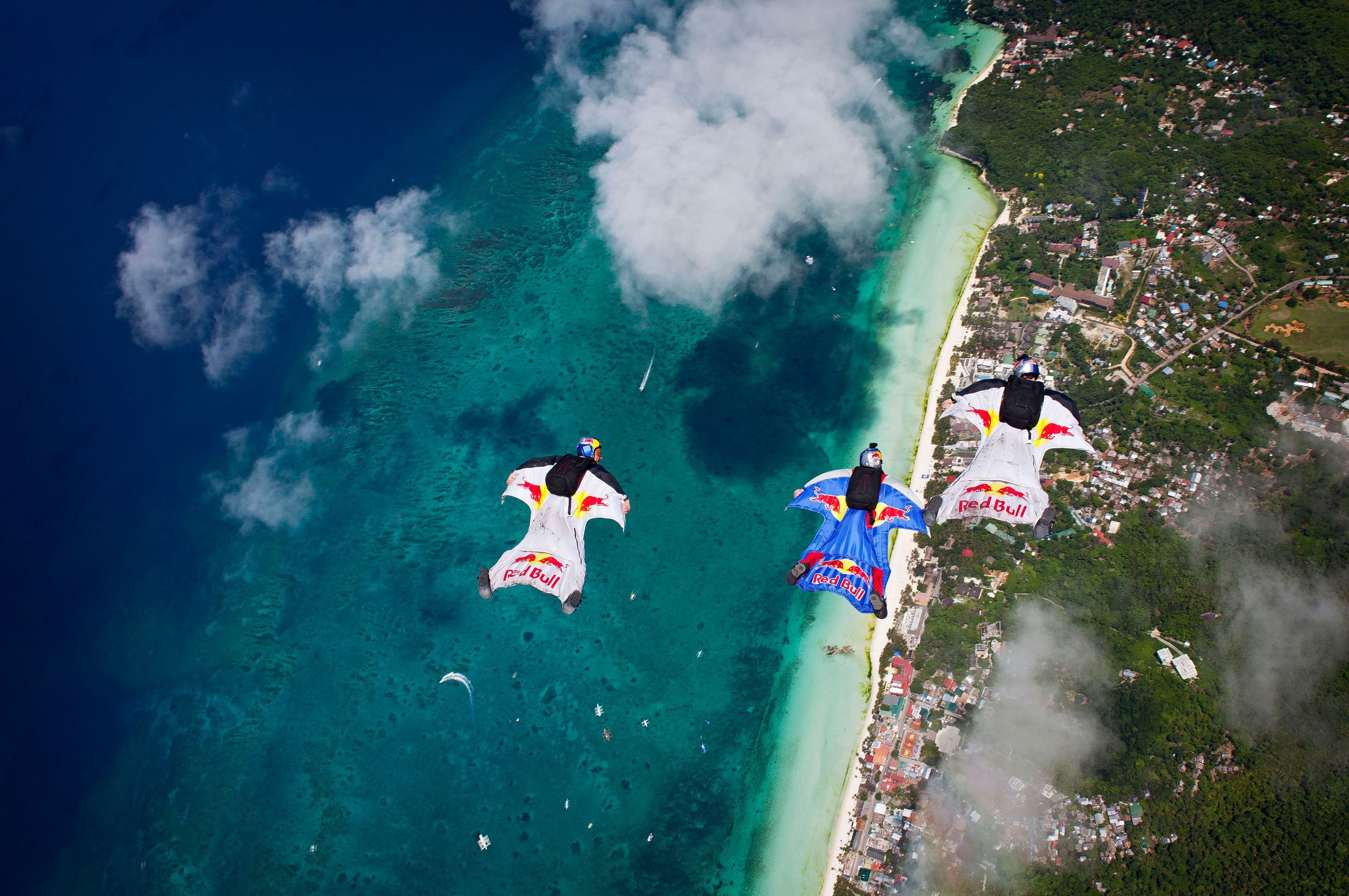 Red Bull team, Wingsuit Flying Wallpaper, 2930x1950 HD Desktop