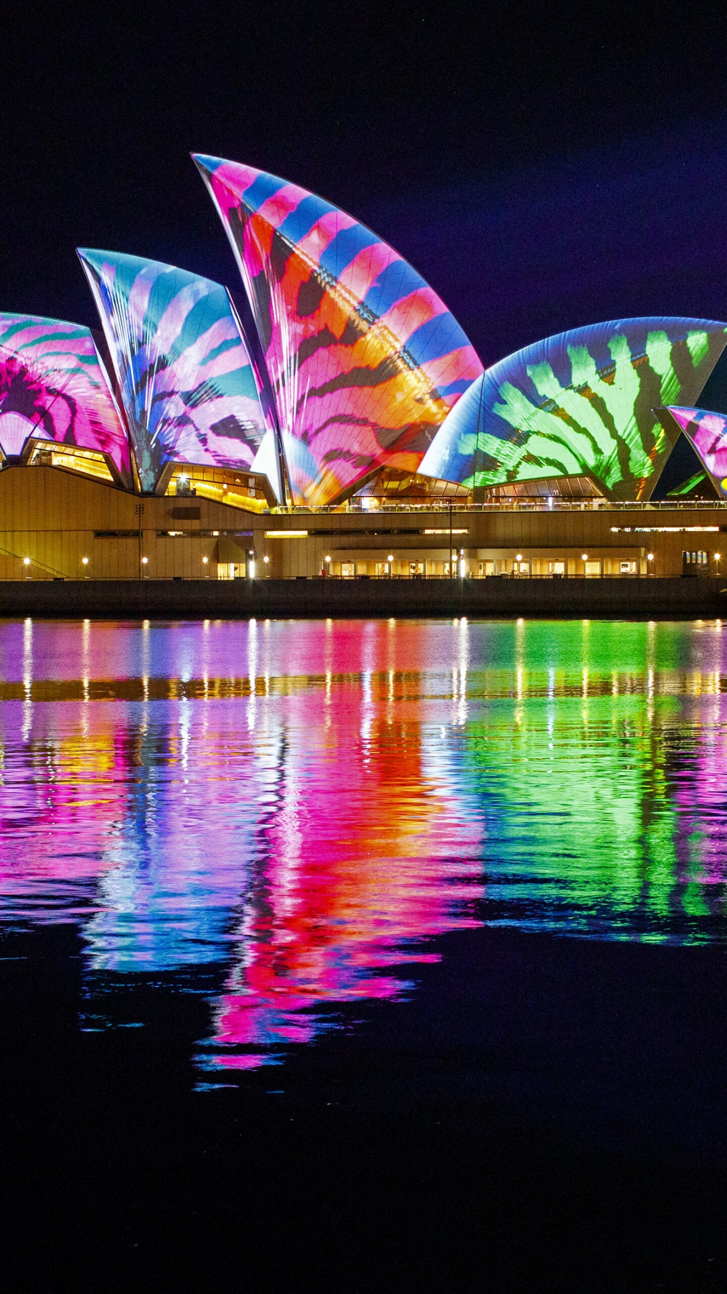 Opera House wallpaper, Sydney beauty, Night lights, Architectural marvel, 1440x2560 HD Phone