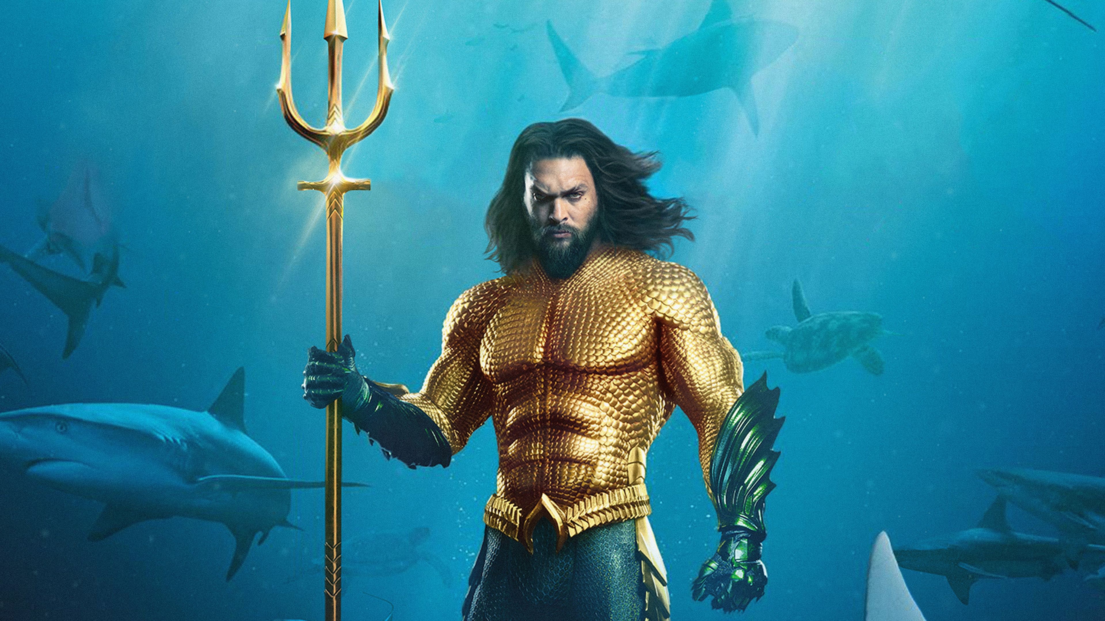 Aquaman 4K movies, HD wallpapers, New Aquaman, Aquatic action, 3840x2160 4K Desktop