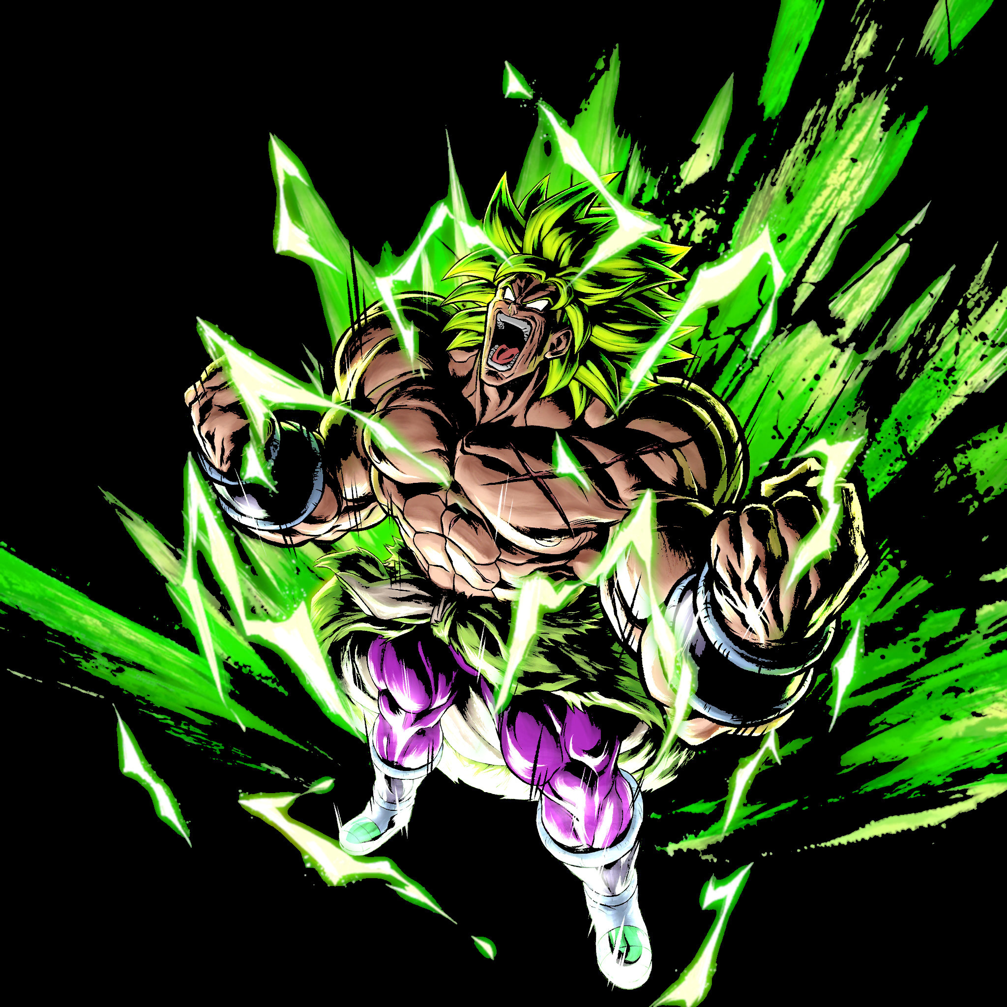 Full Power Super Saiyan Broly, green ki aura, Ba's green fur pelt, HD Phone wallpaper