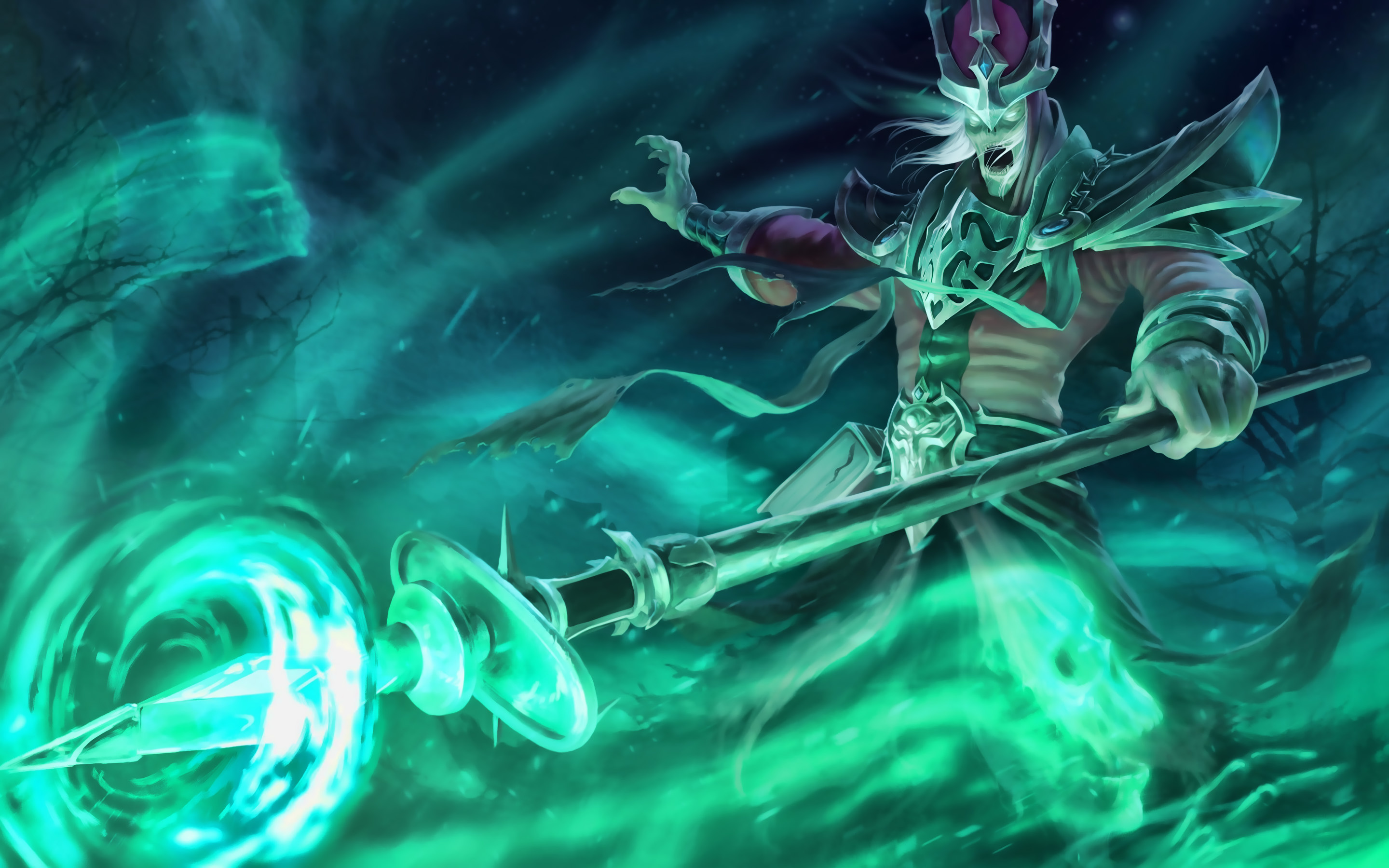 Karthus, League of Legends, Monster warrior, Dark World, 2880x1800 HD Desktop