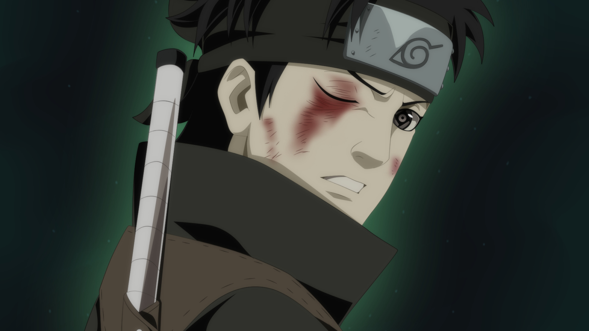 Shisui Uchiha, Konohagakure headband, sheathed tanto, HD Desktop wallpaper