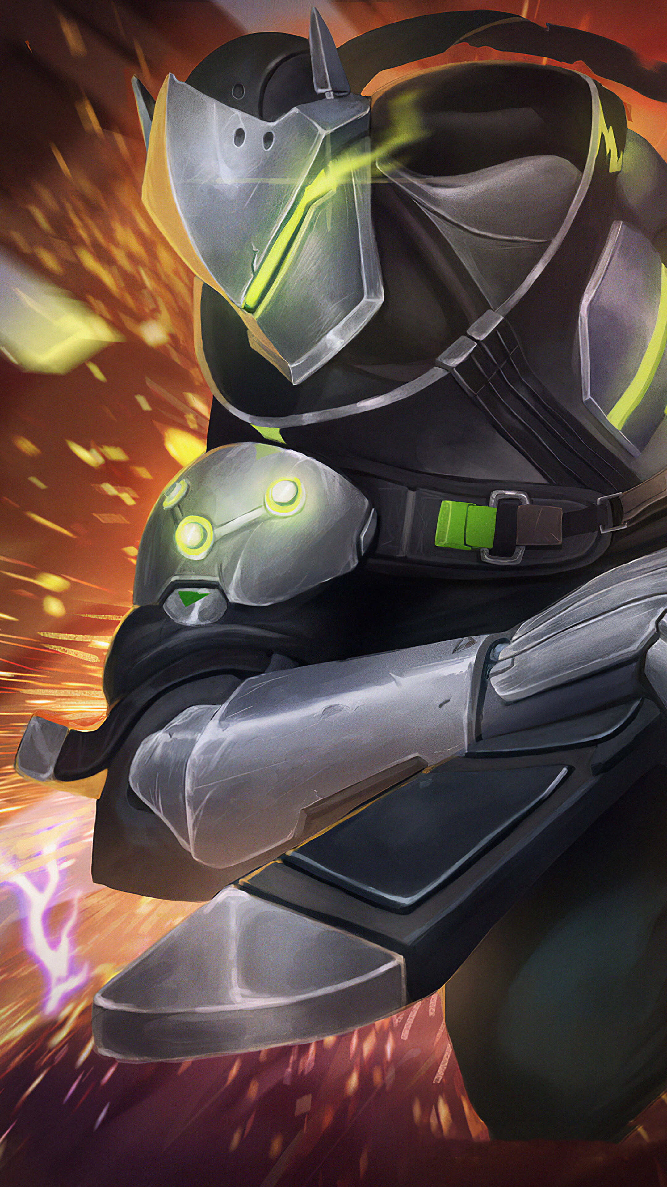 Genji fan art, Artistic creations, HD wallpapers, Inspiring backgrounds, 2160x3840 4K Phone