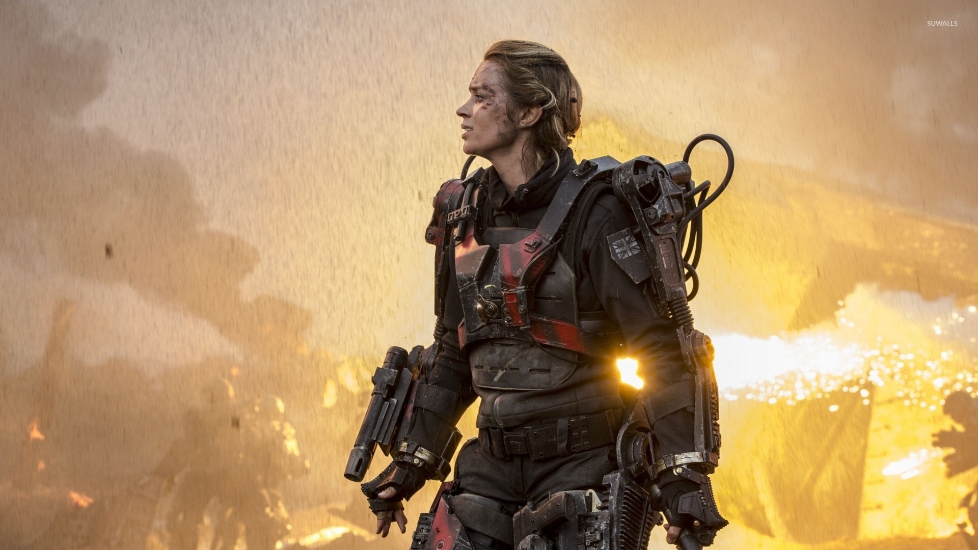 Edge of Tomorrow, Warrior Rita Vrataski, Futuristic battle, Action-packed, 1920x1080 Full HD Desktop