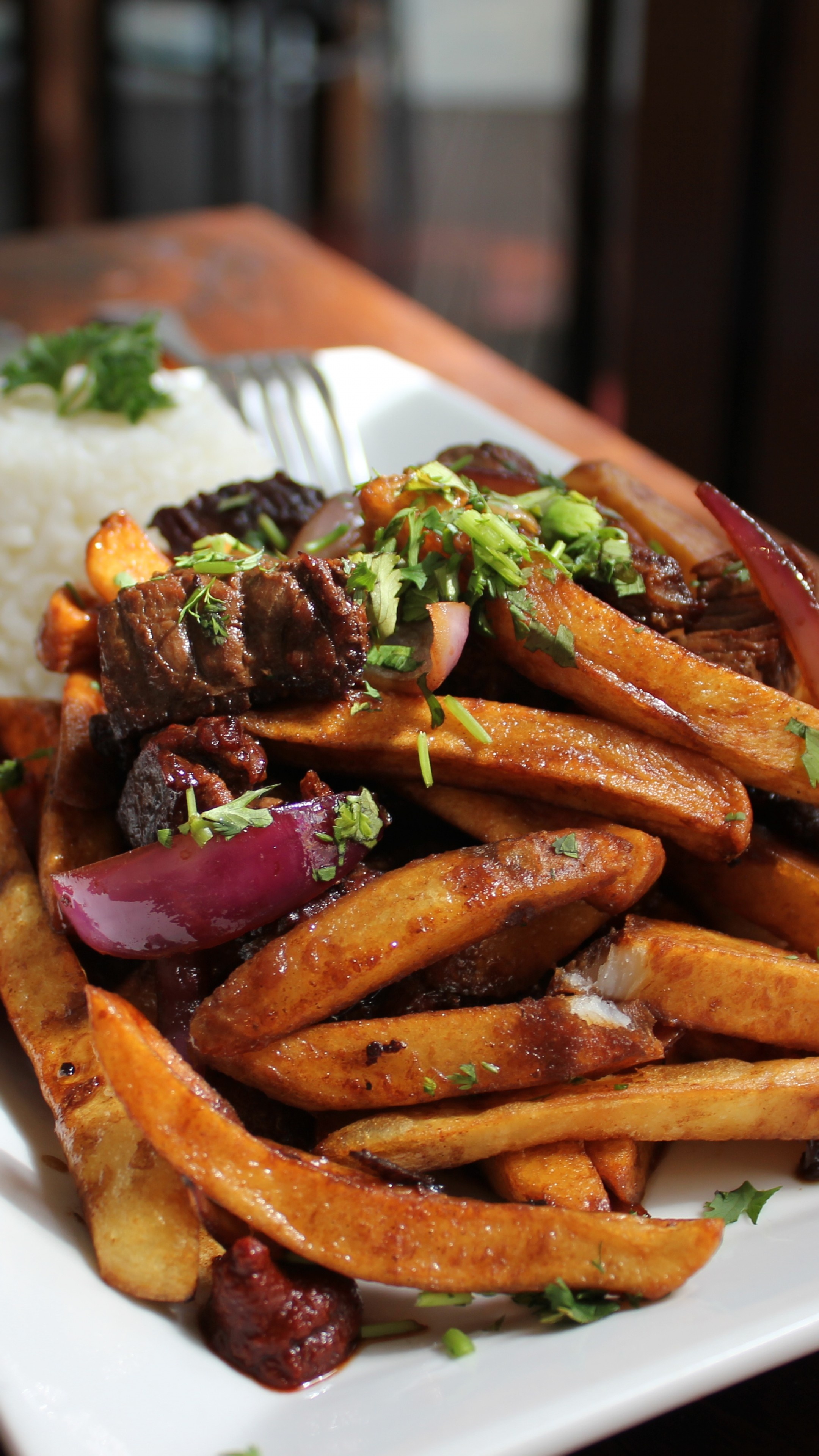 Burger with potatoes, Meaty delight, Savory satisfaction, Tempting flavors, 2160x3840 4K Phone