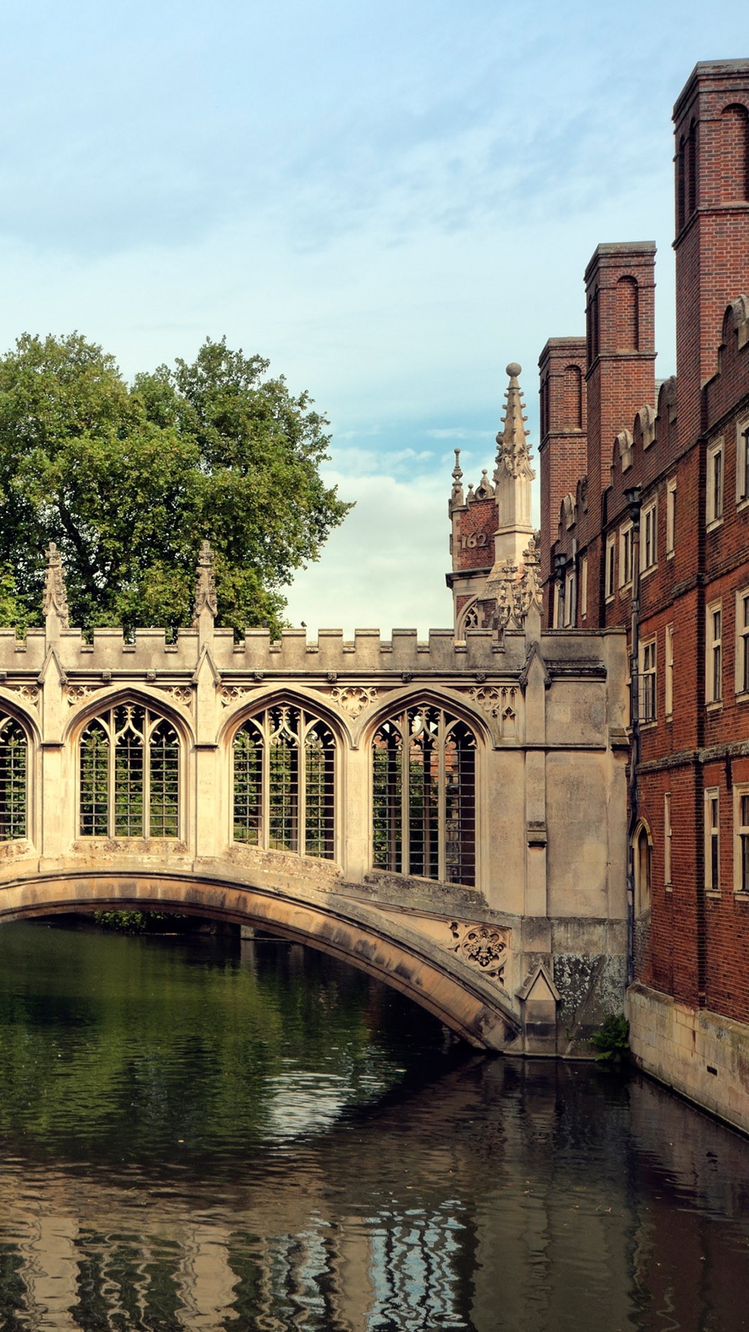 Bridge of Sighs, Saint John's College, Cambridge University, English architecture, 1080x1920 Full HD Phone