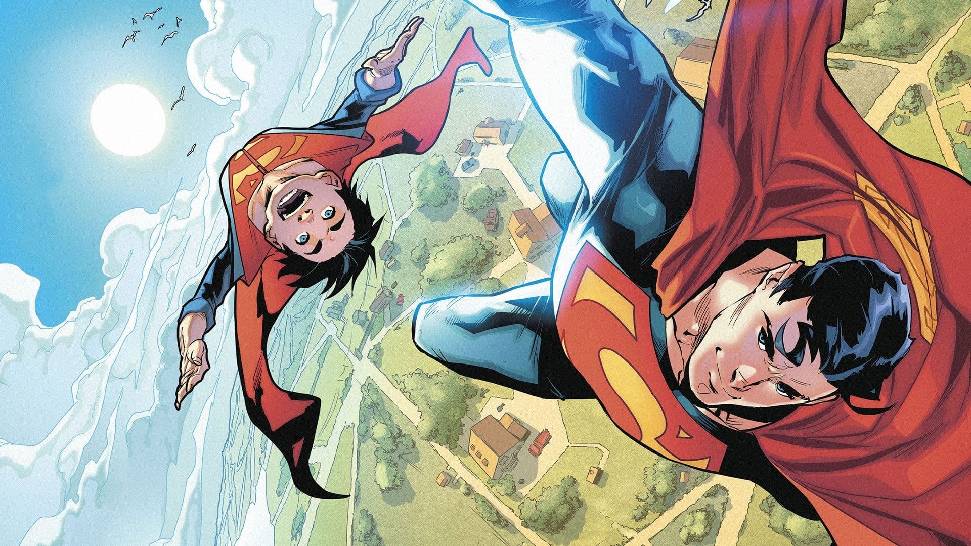 Superman, Jon Kent Superboy, Smallville farmland, Full HD Desktop wallpaper