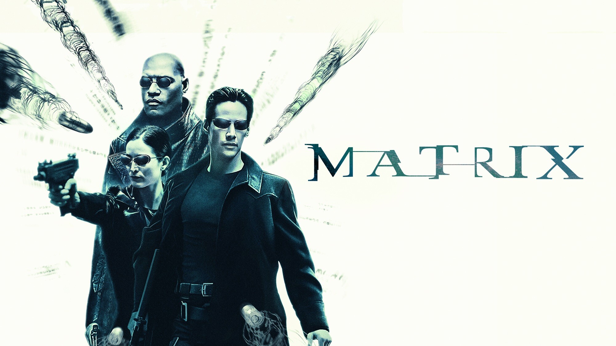 The Matrix HD wallpaper, Laurence Fishburne, Keanu Reeves, Carrie Anne Moss, 2000x1130 HD Desktop