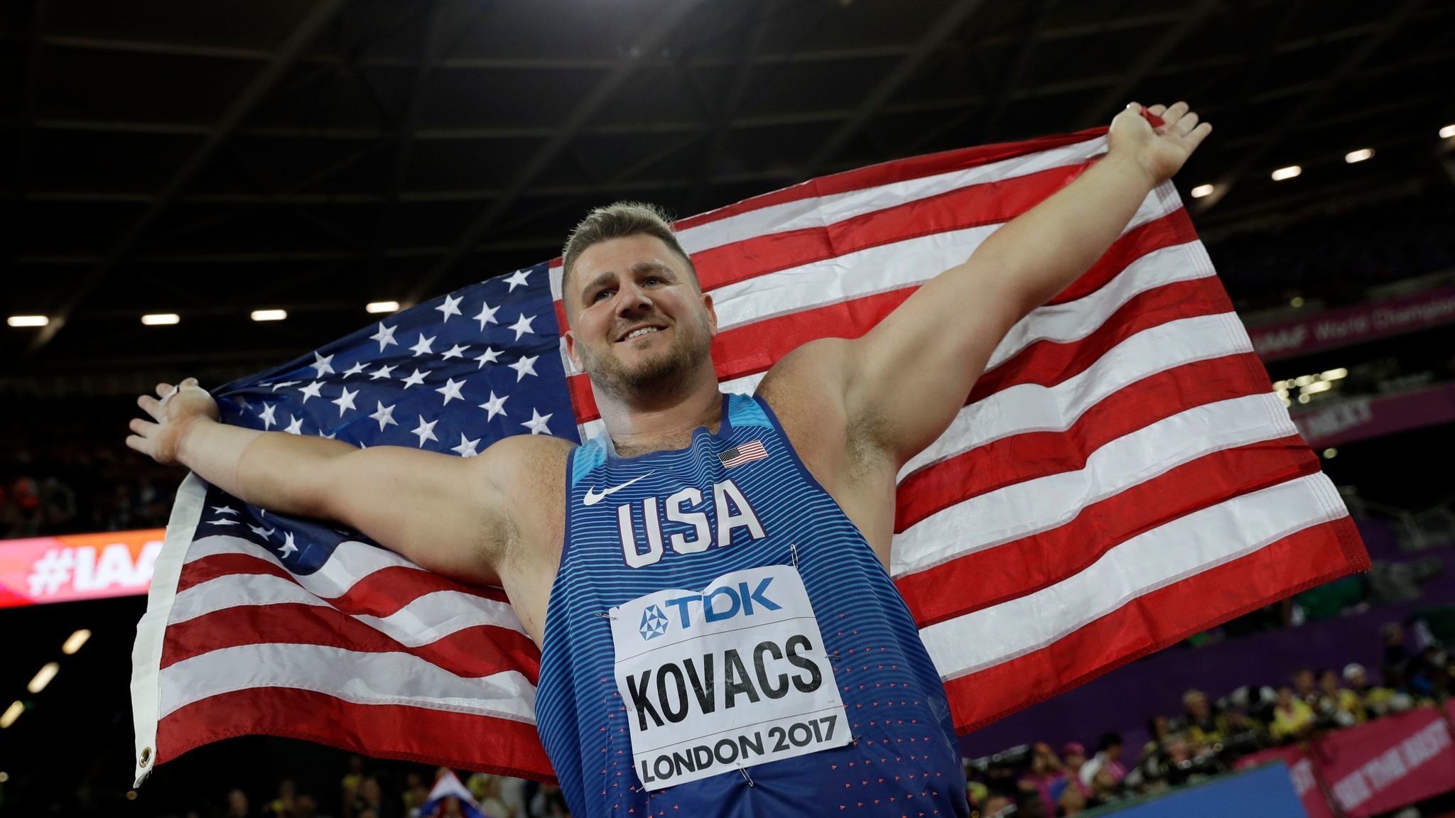 Joe Kovacs, Silver in shot put, Nazareth athlete, The Morning Call, 2050x1160 HD Desktop