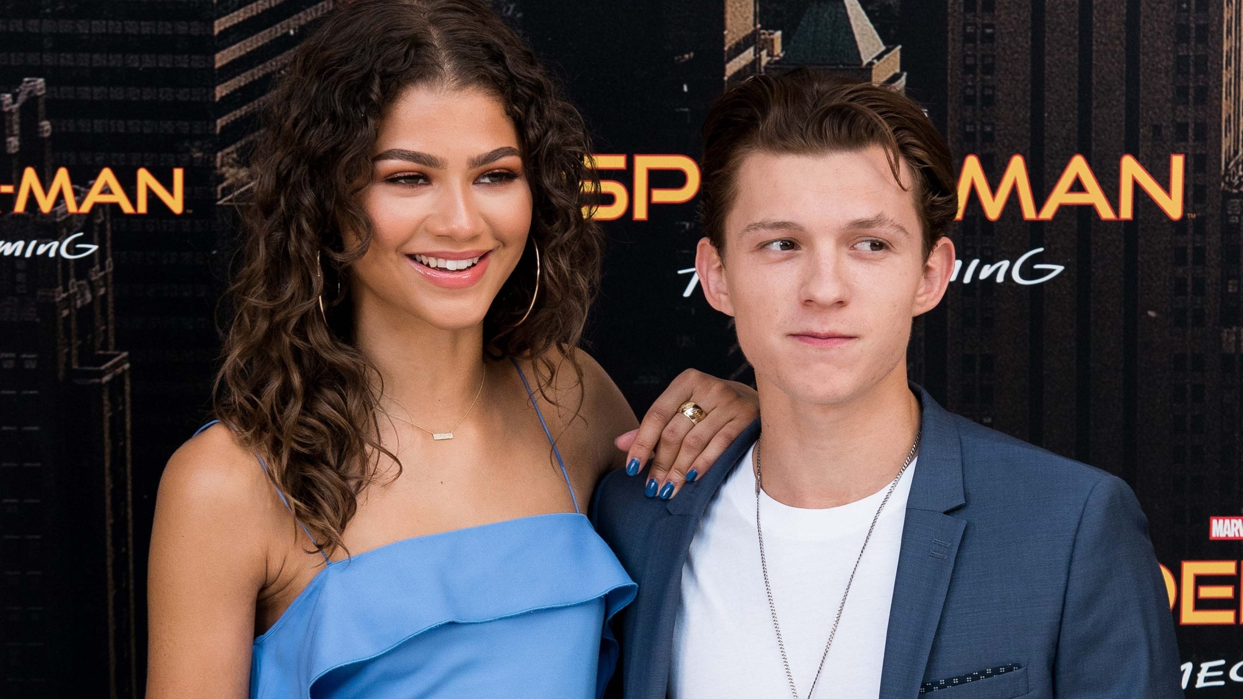 Tom Holland and Zendaya, Rare date night, Paparazzi spot, Celeb couple, 2560x1440 HD Desktop