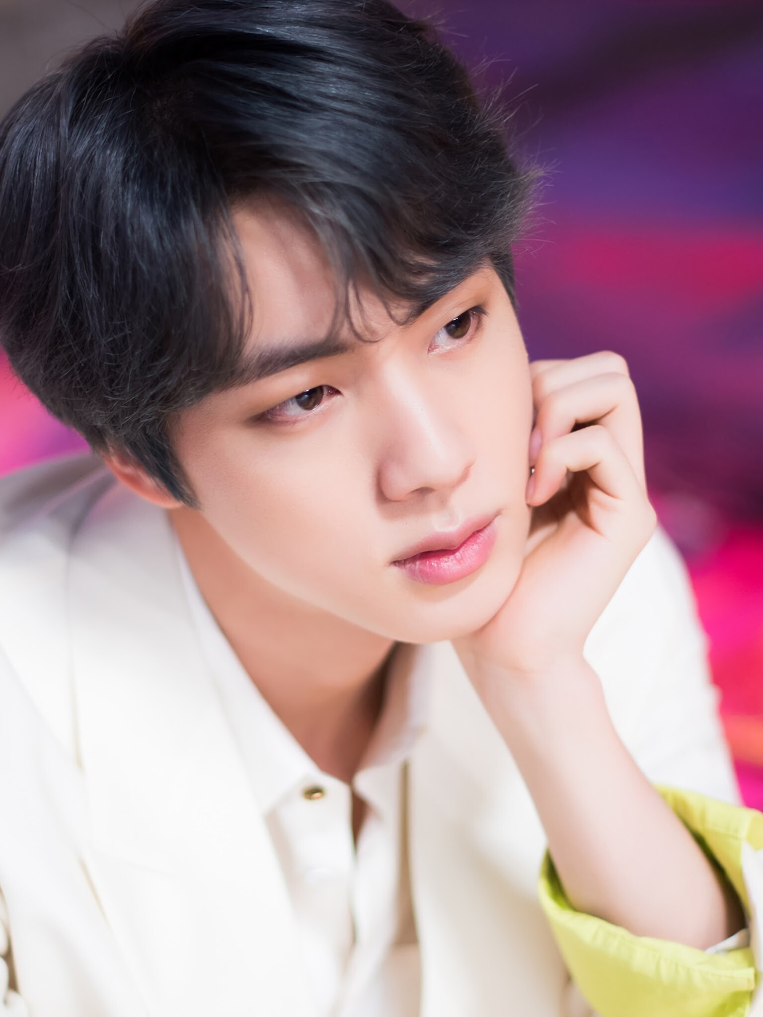 Jin BTS, Boy with Luv concept, PC desktop, 4K wallpaper, 1540x2050 HD Phone