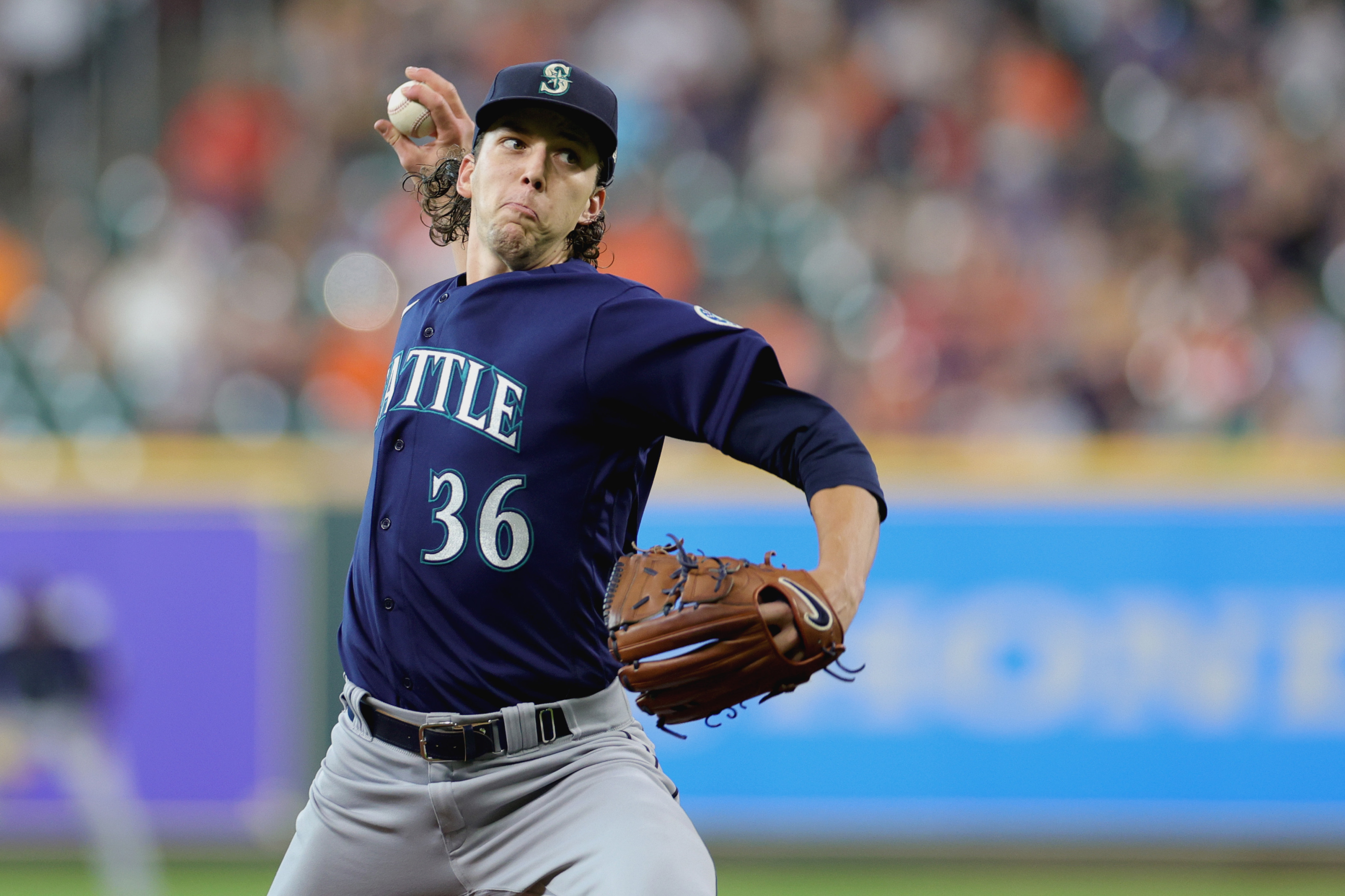 Seattle Mariners, Logan Gilbert, 2022 season, Promising player, 3200x2140 HD Desktop