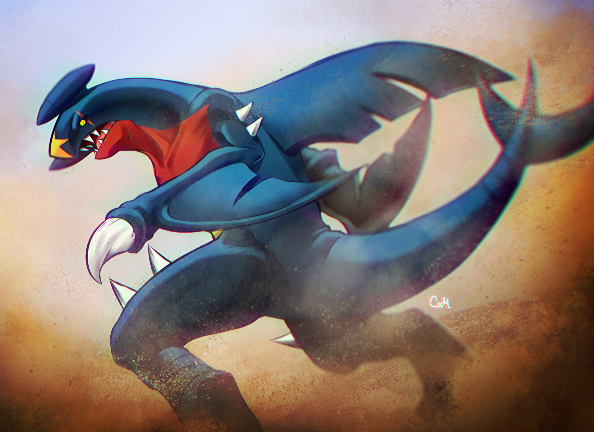 Garchomp Gaming, Artstation Garchomp, Garchomp artwork, Garchomp Pokemon, 1920x1400 HD Desktop